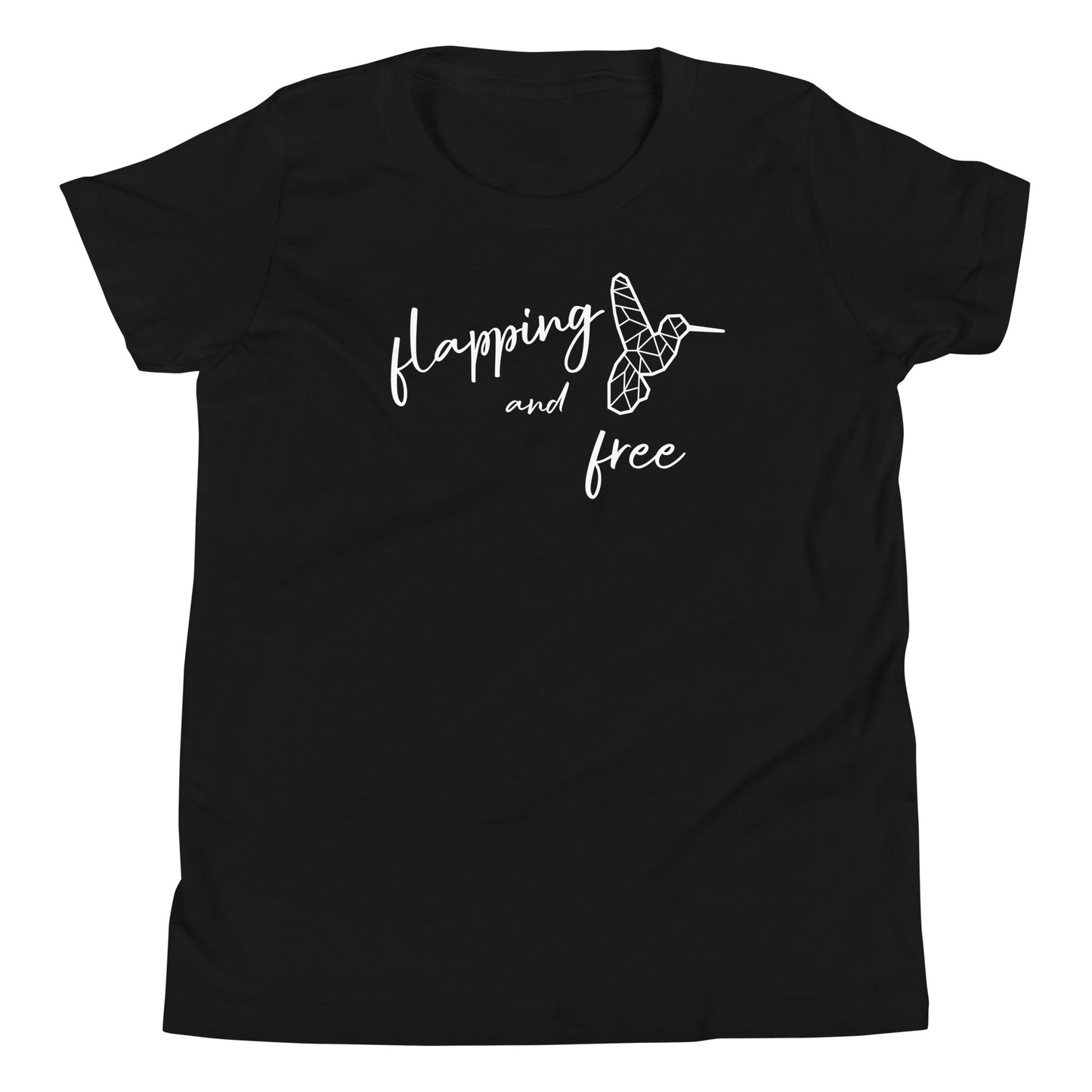"Flapping and Free" Autism Acceptance Youth Short Sleeve T-Shirt