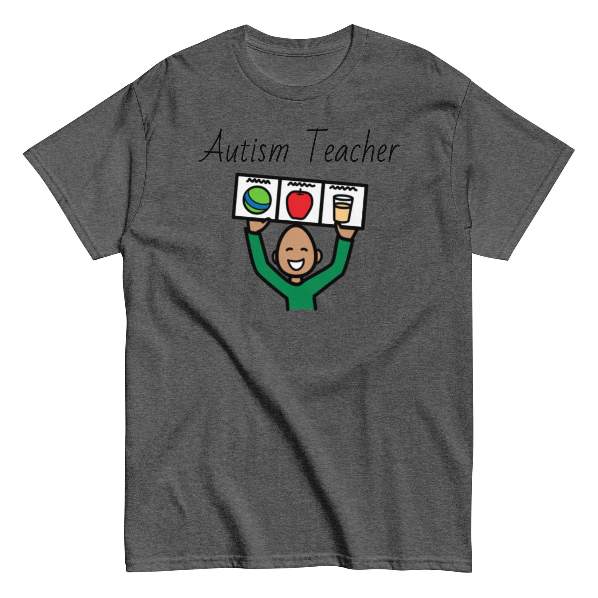 Autism Teacher Special Education Teacher t-shirt with Boardmaker PCS gray AAC shirt