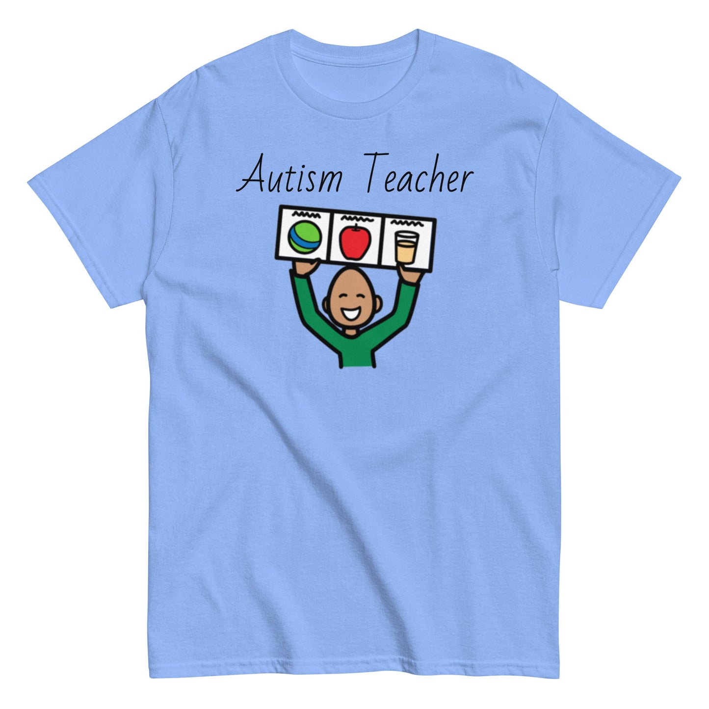 Autism Teacher Special Education Teacher t-shirt with Boardmaker PCS blue AAC shirt