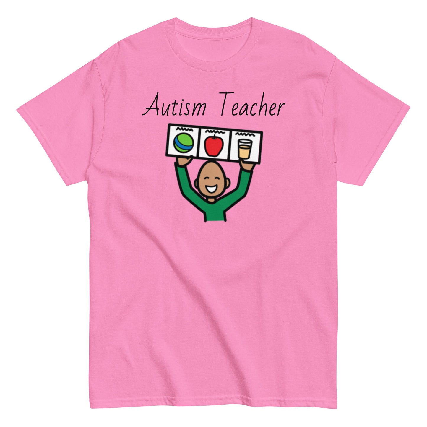 Autism Teacher Special Education Teacher t-shirt with Boardmaker PCS pink AAC shirt