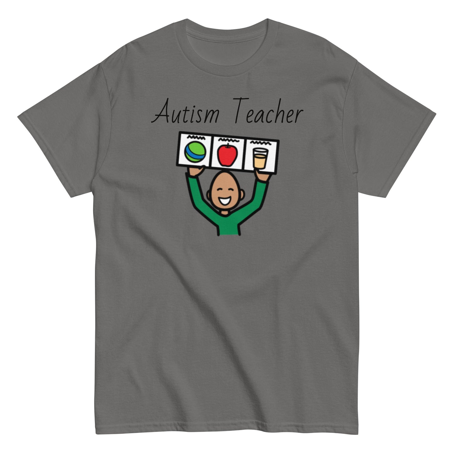 "Autism Teacher" Visual Supports Special Education Teacher Classic Unisex T-shirt with Boardmaker PCS