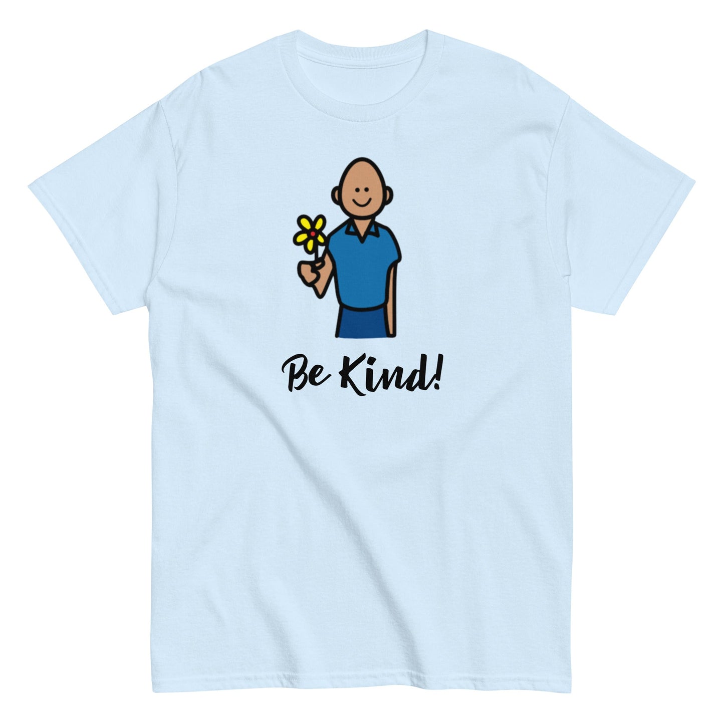 Special education teacher t-shirt; SLP shirt, "Be Kind" Autism awareness t-shirt with Boardmaeker PCS Unisex classic shirt light blue