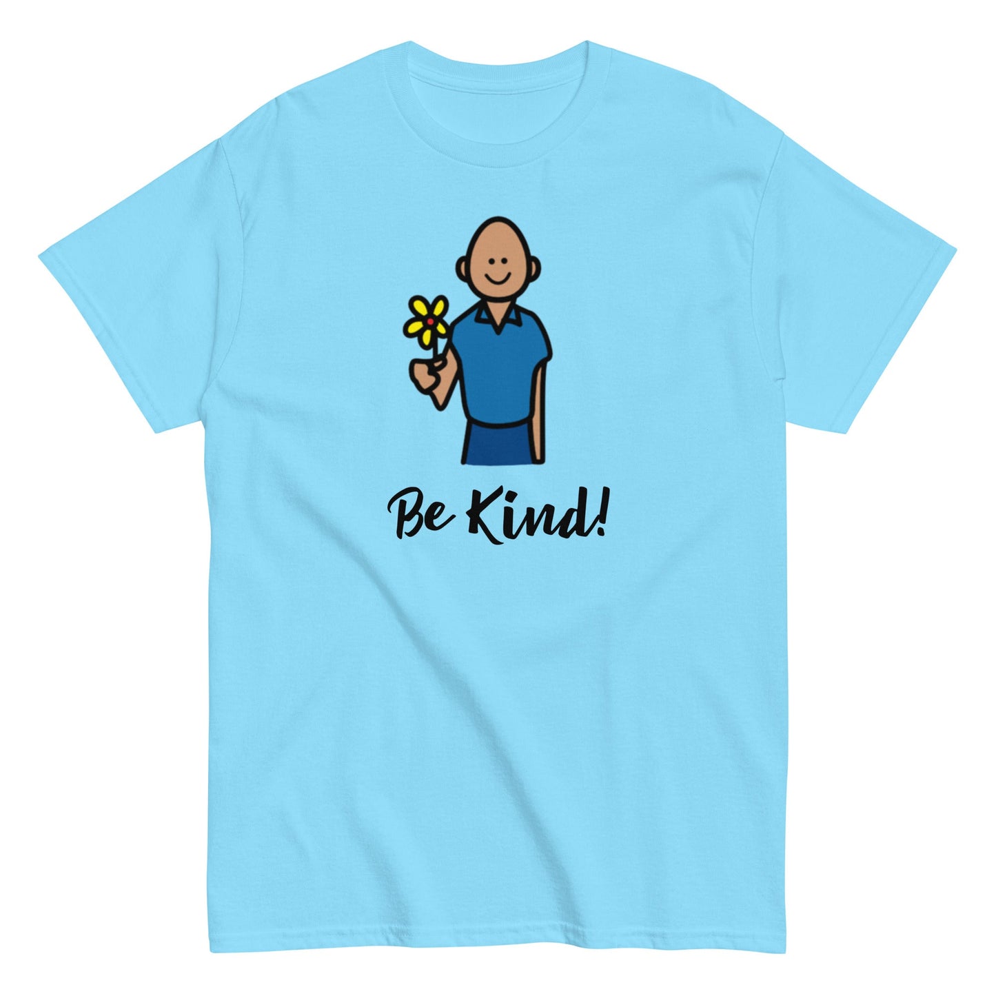 Special education teacher t-shirt; SLP shirt, "Be Kind" Autism awareness t-shirt with Boardmaeker PCS Unisex classic shirt bright blue