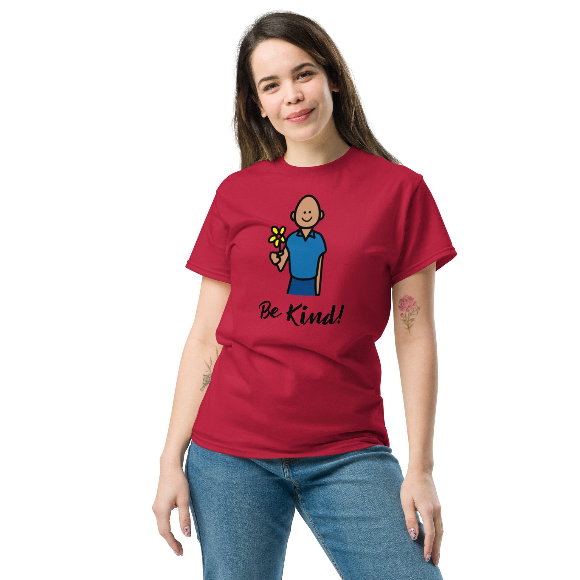 Special education teacher t-shirt; SLP shirt, "Be Kind" Autism awareness t-shirt with Boardmaeker PCS Unisex classic shirt cardinal woman