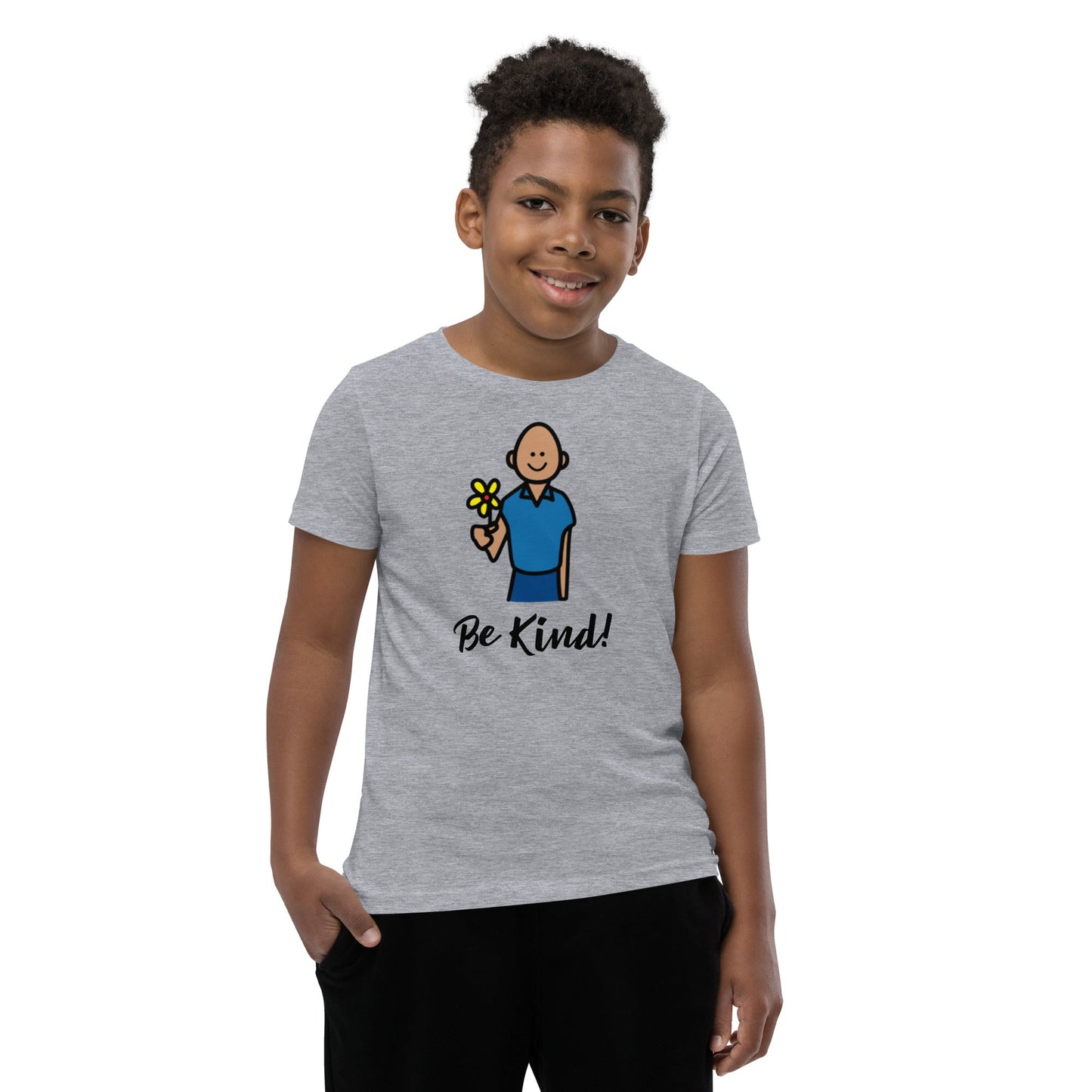 "Be Kind" Youth T-shirt Autism Awareness with Boardmaker Picture Communication Symbols