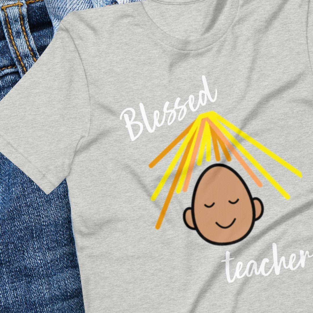 Special Education Teacher T-shirt SLP Shirt "Blessed Teacher" Autism Acceptance and AAC with Picture Communication Symbols