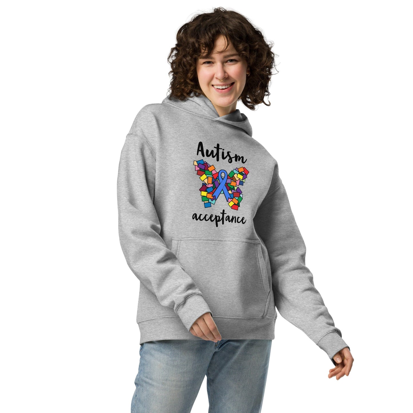 "Butterfly" Autism Acceptance and Awareness Unisex oversized hoodie