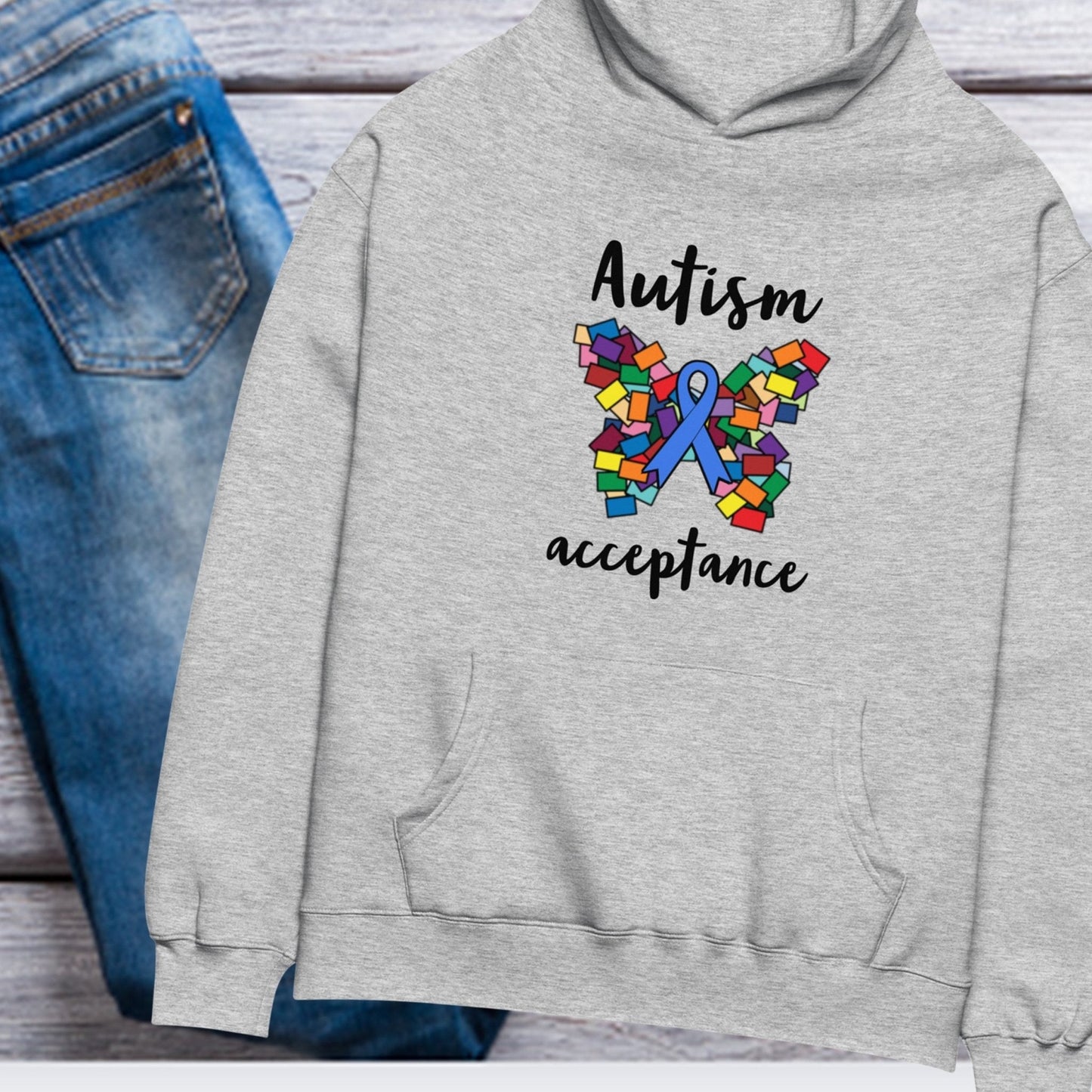 "Butterfly" Autism Acceptance and Awareness Unisex oversized hoodie