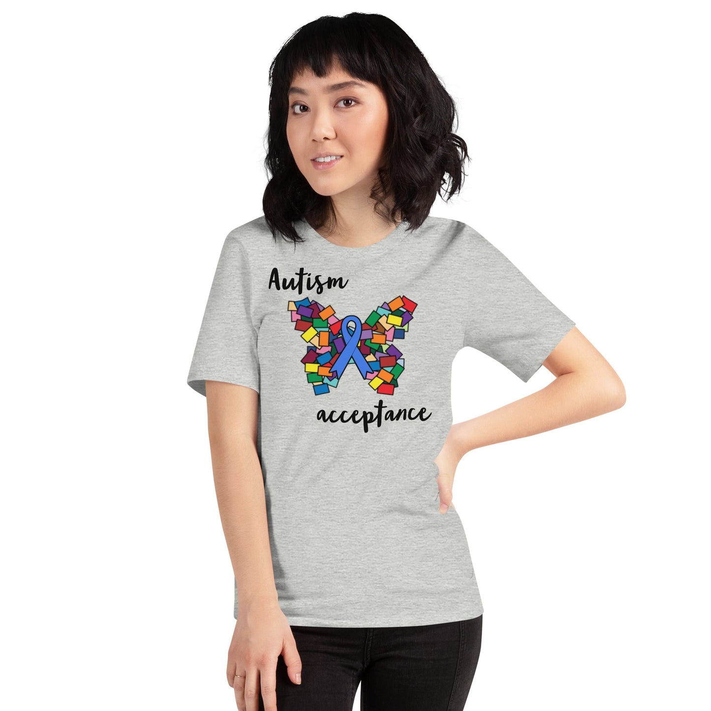 "Butterfly" Autism Acceptance T-shirt with Boardmaker PCS Unisex