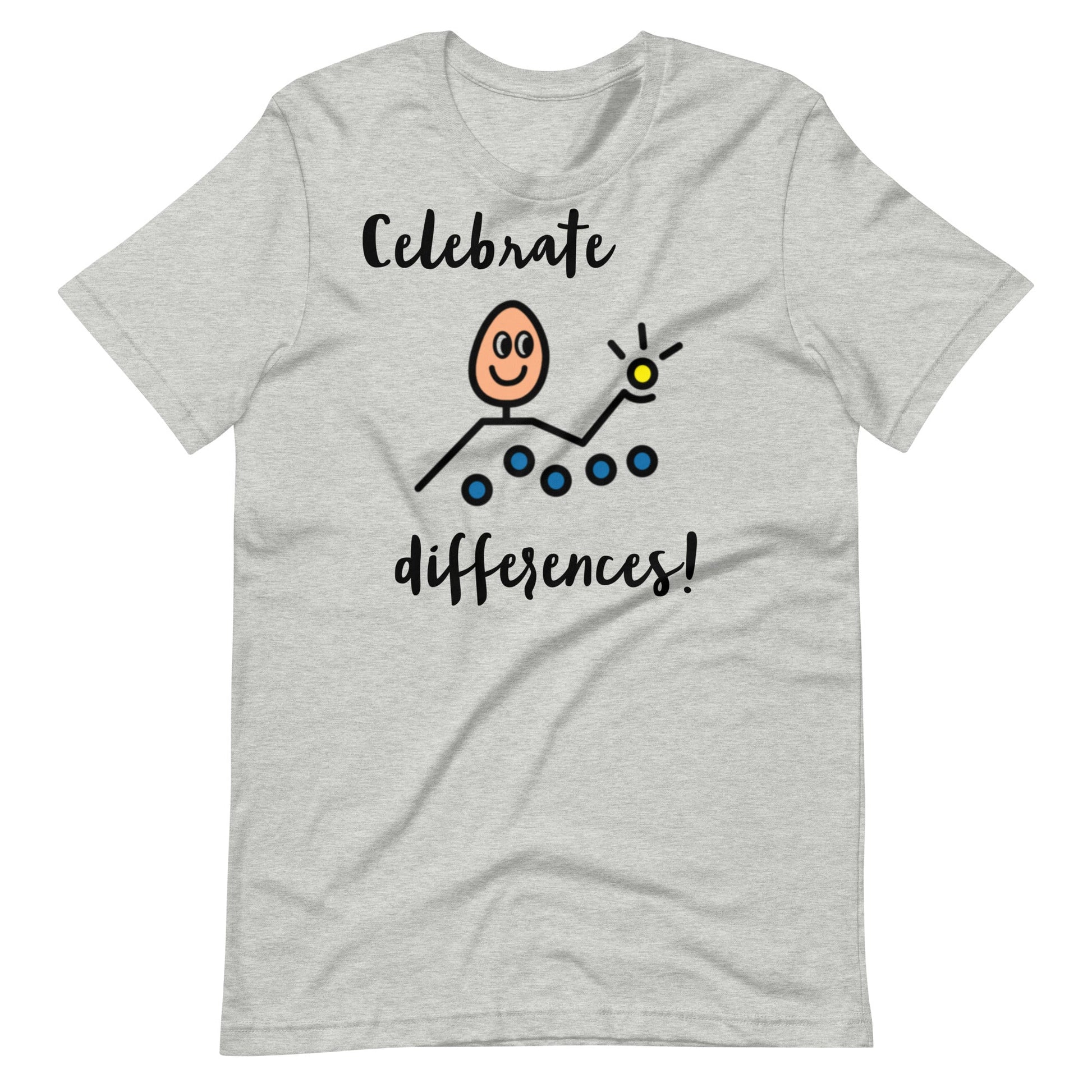 Inclusion shirt, Autism Awareness shirt, Special Education Teacher Shirt SLP T-Shirt Gray Celebrate Differences Autism Acceptance and AAC with Boardmaker PCS with background