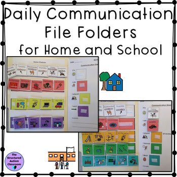 Daily communication log worksheets for autism and  special education digital download with Boardmaker PCS