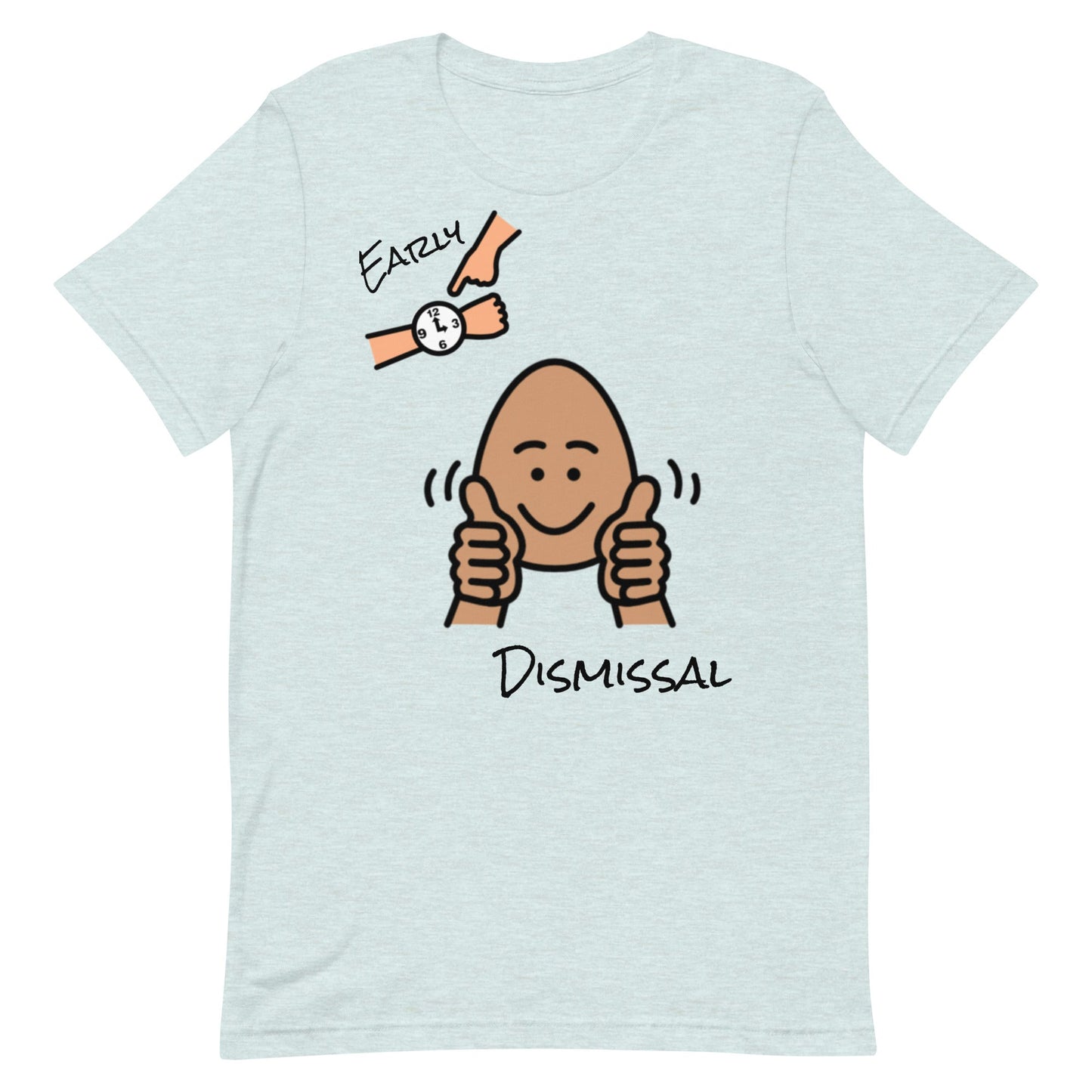 "Early Dismissal" Special Education Teacher T-shirt with Boardmaker PCS Symbols Unisex