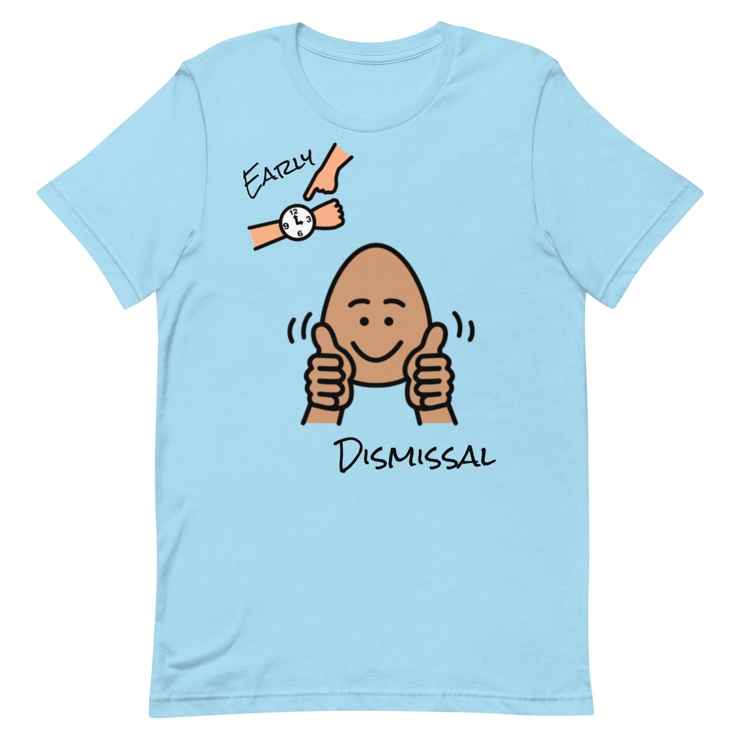 "Early Dismissal" Special Education Teacher T-shirt with Boardmaker PCS Symbols Unisex