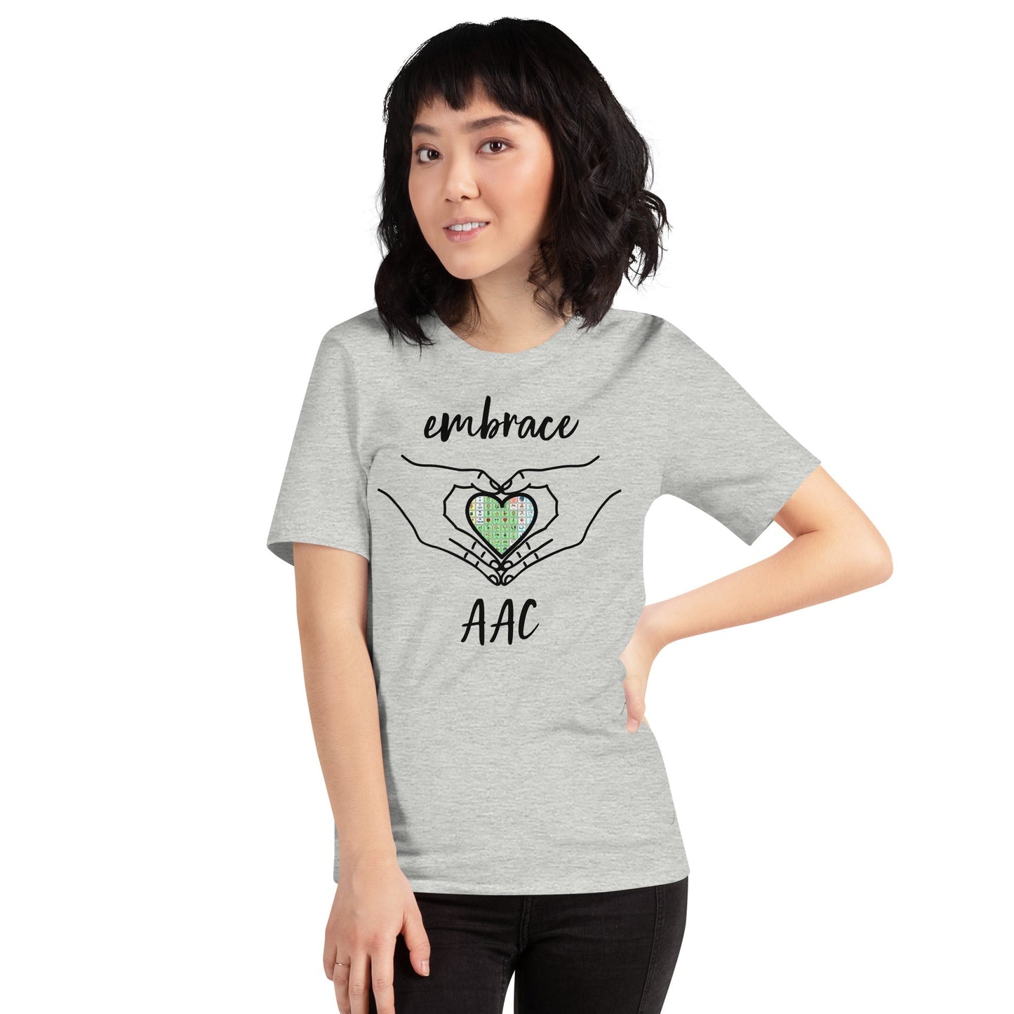 "Embrace AAC" Speech Therapist (SLP) T-shirt or Special Education Teacher t-shirt with Boardmaker PCS Unisex