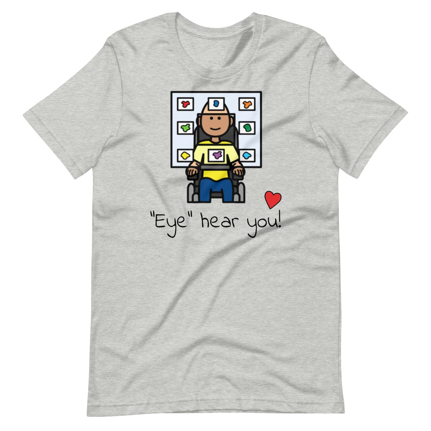 Eye Hear You Eye Gaze AAC Shirt, SLP shirt, Special Education Teacher shirt, Gray