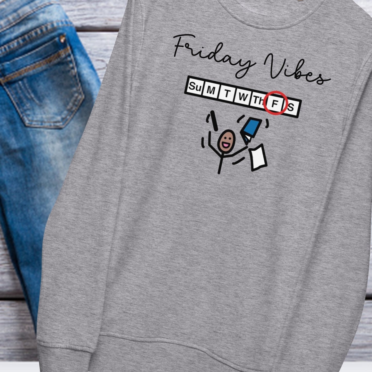 Special Education Teacher Shirt SLP Crewneck organic Sweatshirt Gray Friday Vibes AAC Autism Acceptance and AAC with Boardmaker PCS with background