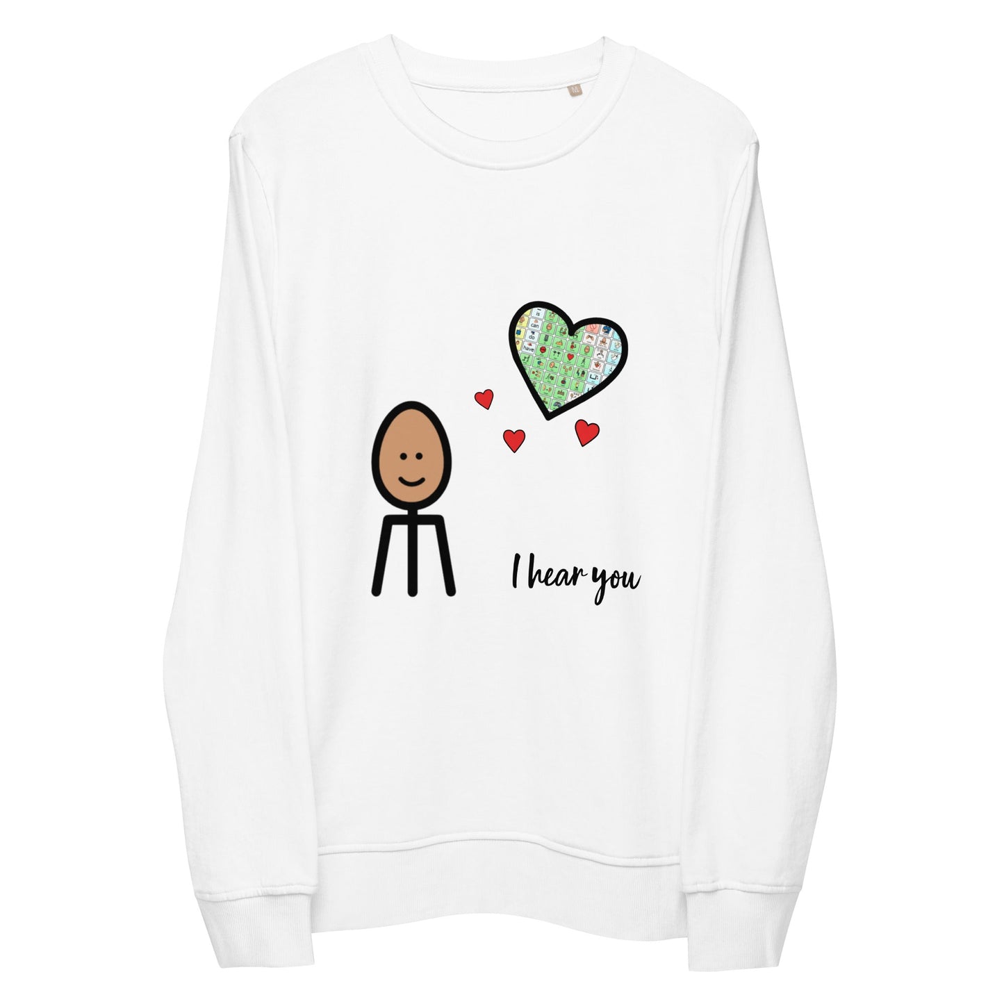 "I Hear You" AAC SLP Unisex organic Crew Neck sweatshirt