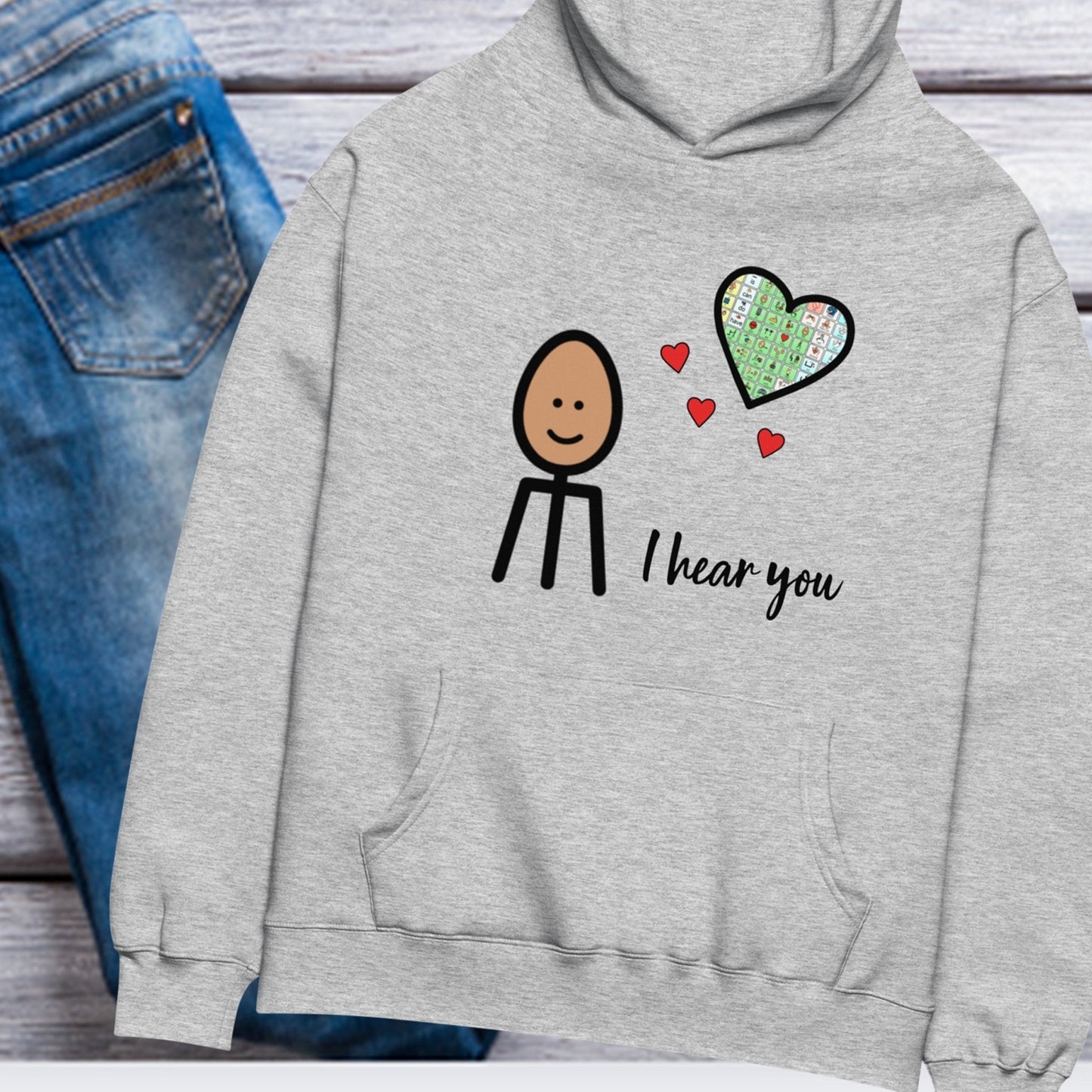 "I Hear You" AAC SLP Unisex oversized hoodie