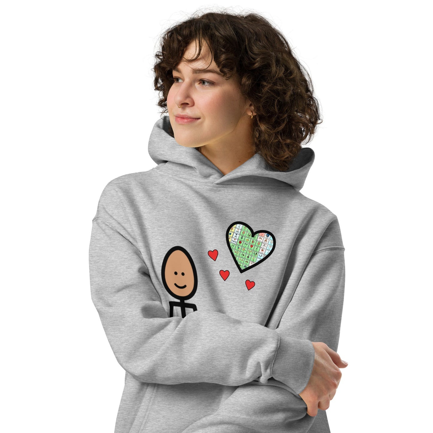 "I Hear You" AAC SLP Unisex oversized hoodie