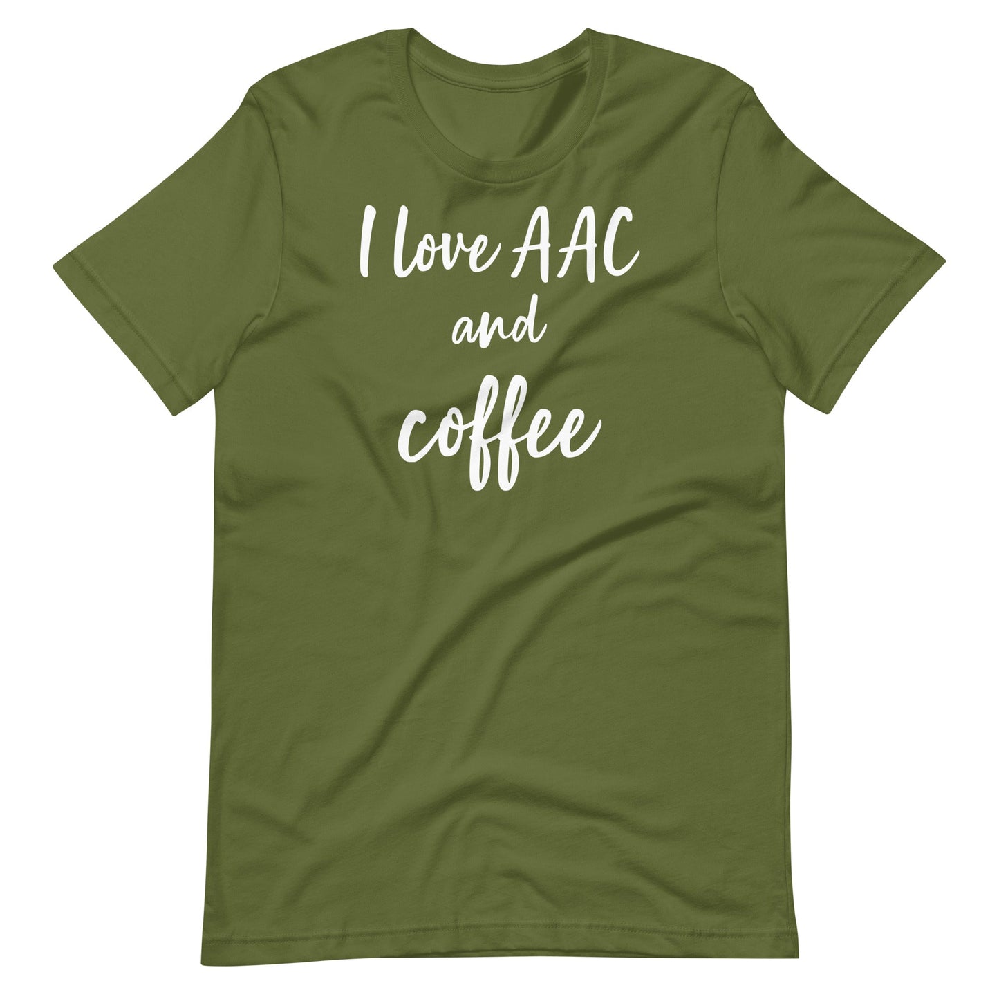 "I love AAC and Coffee" Funny Quote Special Education Teacher and SLP T-shirt Unisex