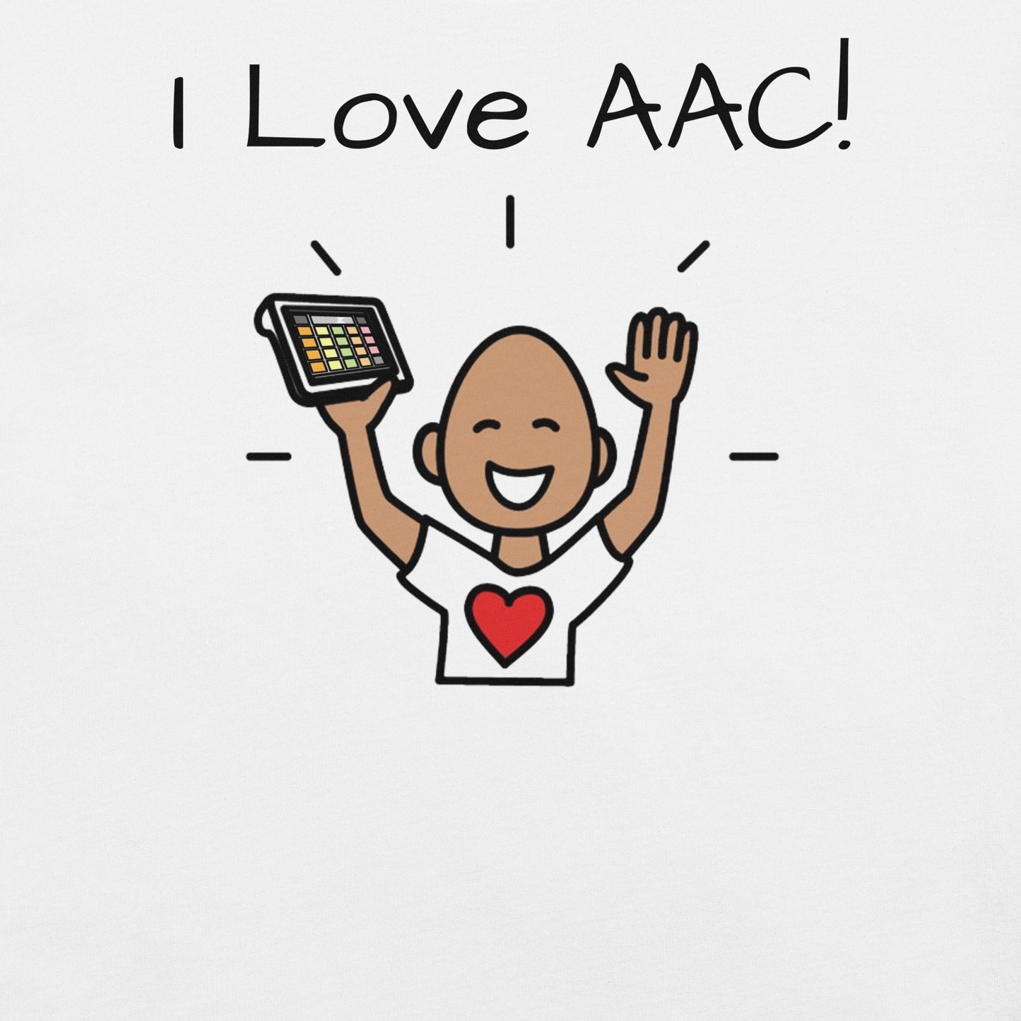 "I Love AAC" Speech Therapist (SLP) T-shirt, Special Education Teacher t-shirt with Boardmaker PCS Unisex