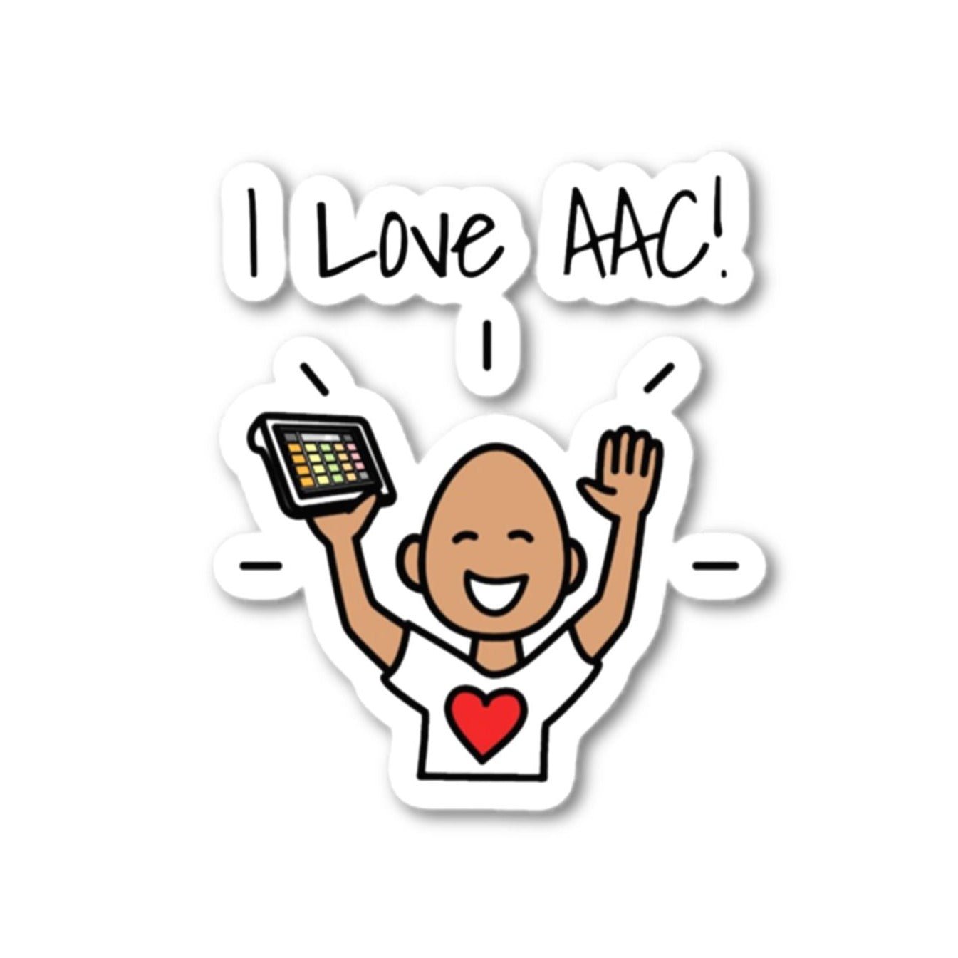 I Love AAC Vinyl Sticker for AAC and Special Education Teacher Autism Acceptance SLP