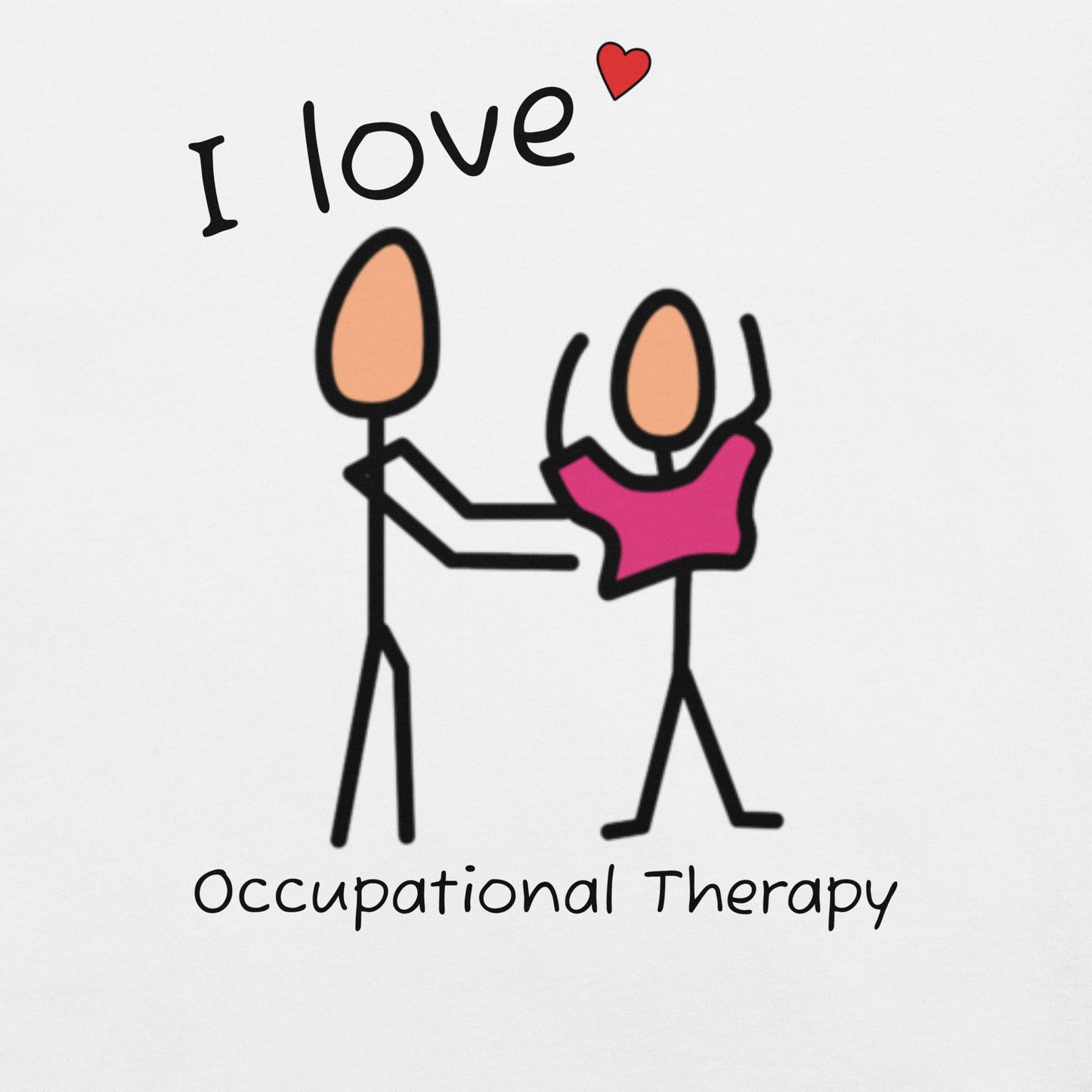 "I Love Occupational Therapy" OT t-shirt with Boardmaker PCS Symbols Unisex