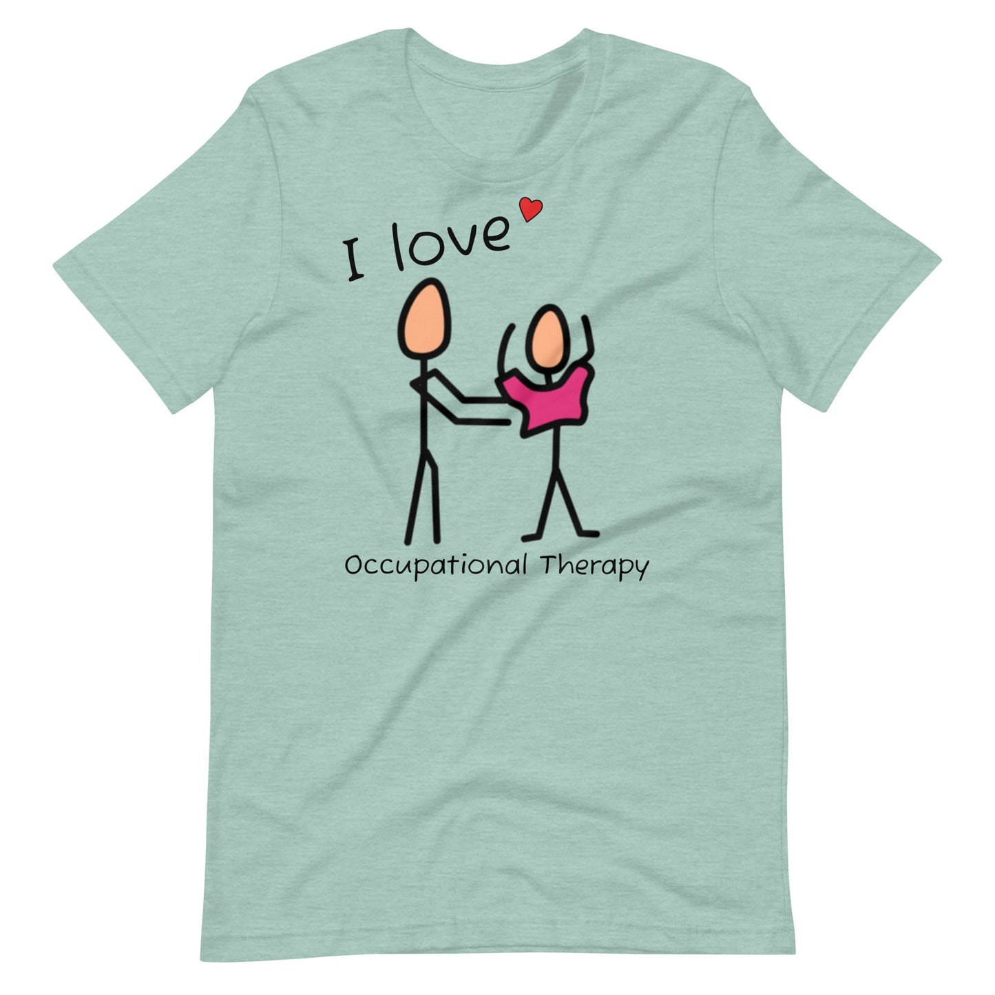 "I Love Occupational Therapy" OT t-shirt with Boardmaker PCS Symbols Unisex