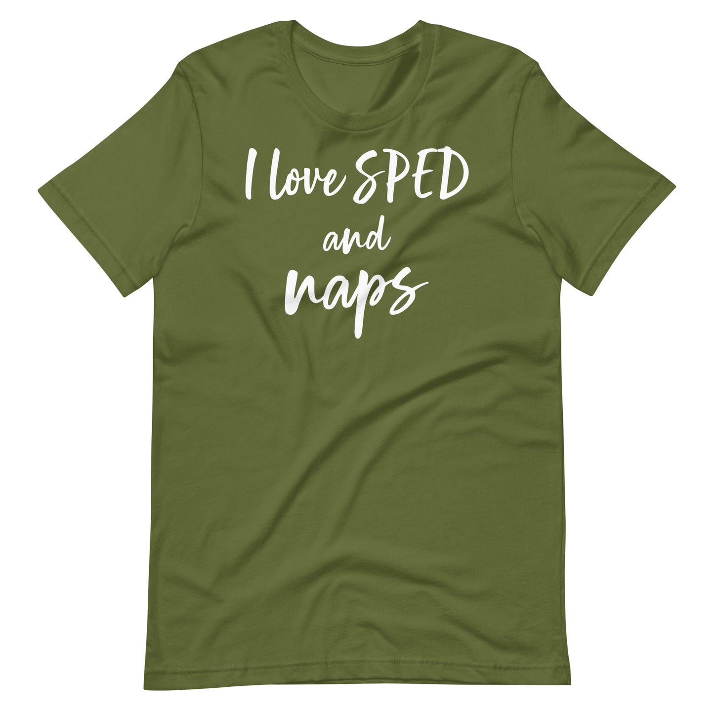 "I love SPED and Naps"  funny quotes Special Education Teacher T-shirt Unisex