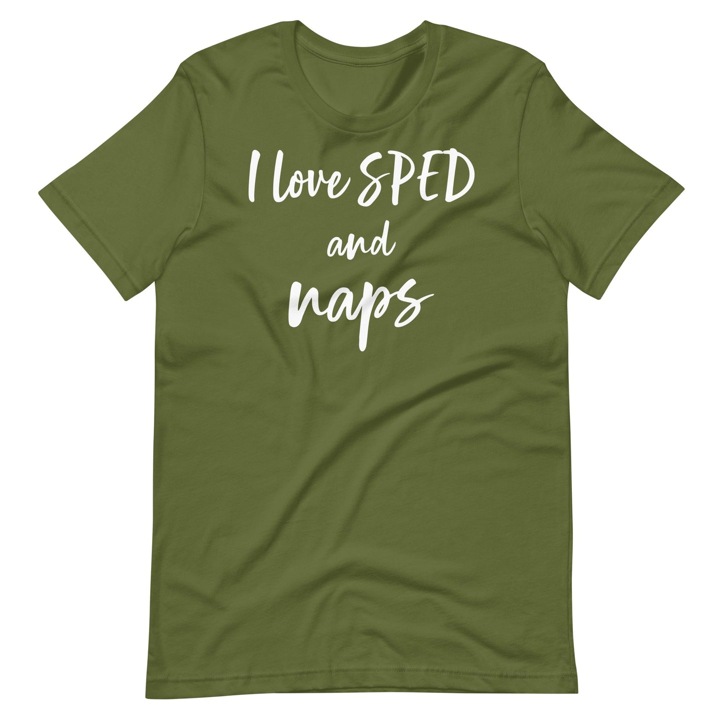 "I love SPED and Naps"  funny quotes Special Education Teacher T-shirt Unisex