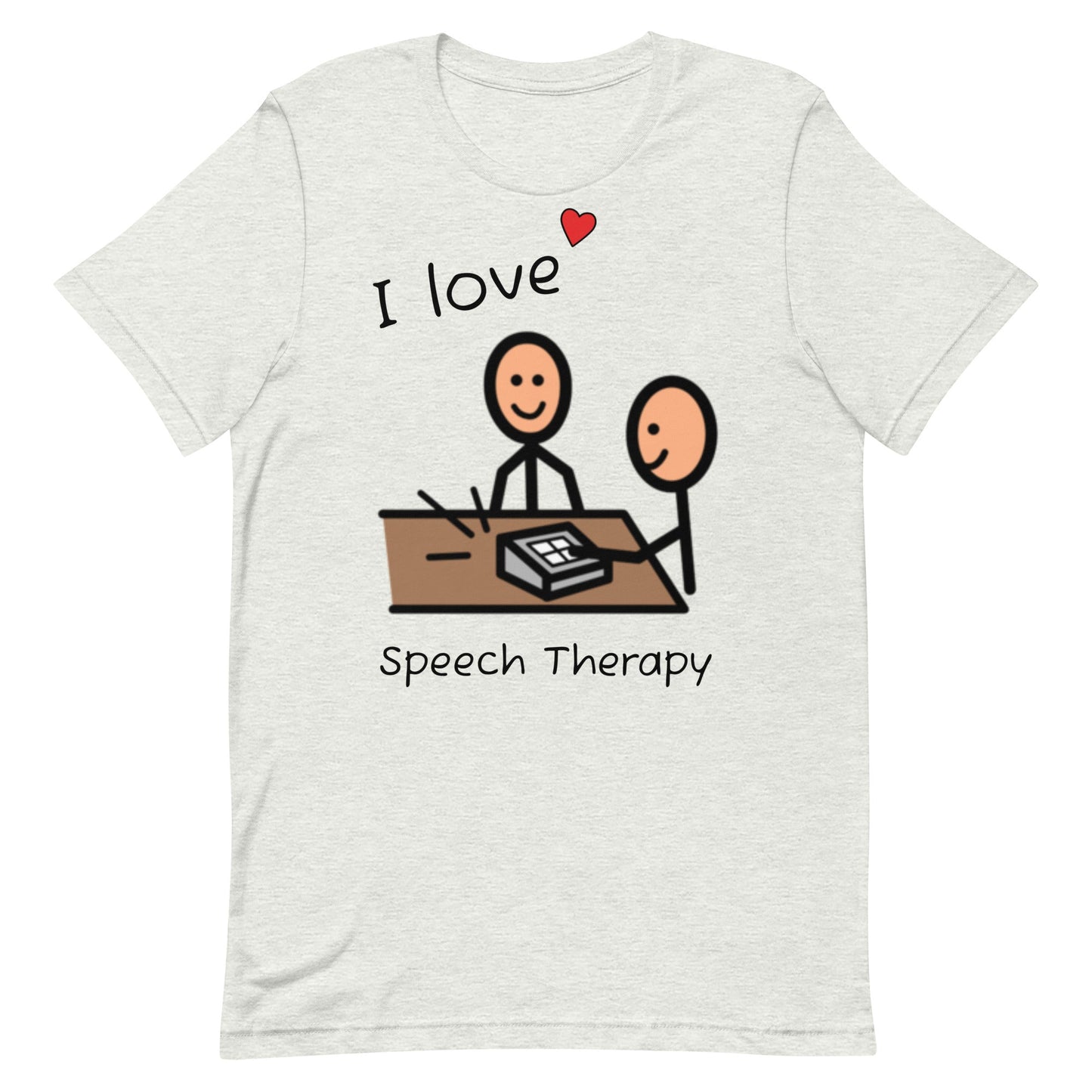 "I Love Speech Therapy" SLP T-Shirt with Boardmaker Picture Communication Symbols Unisex