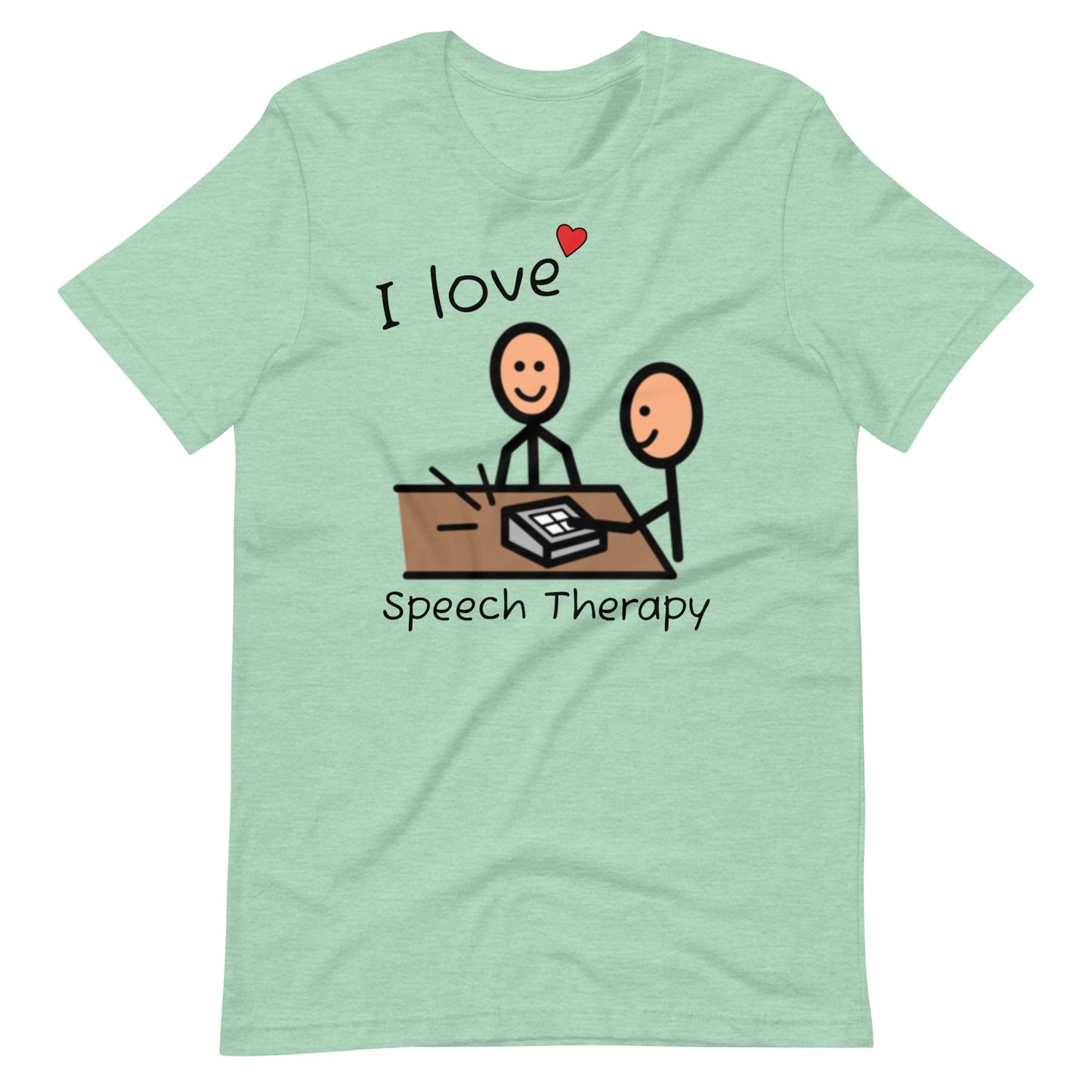 "I Love Speech Therapy" SLP T-Shirt with Boardmaker Picture Communication Symbols Unisex