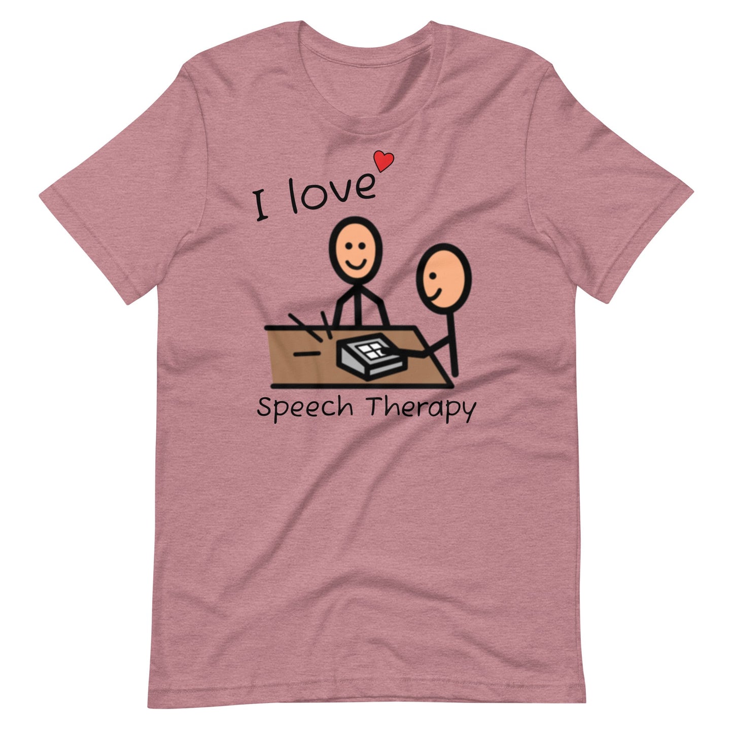 "I Love Speech Therapy" SLP T-Shirt with Boardmaker Picture Communication Symbols Unisex