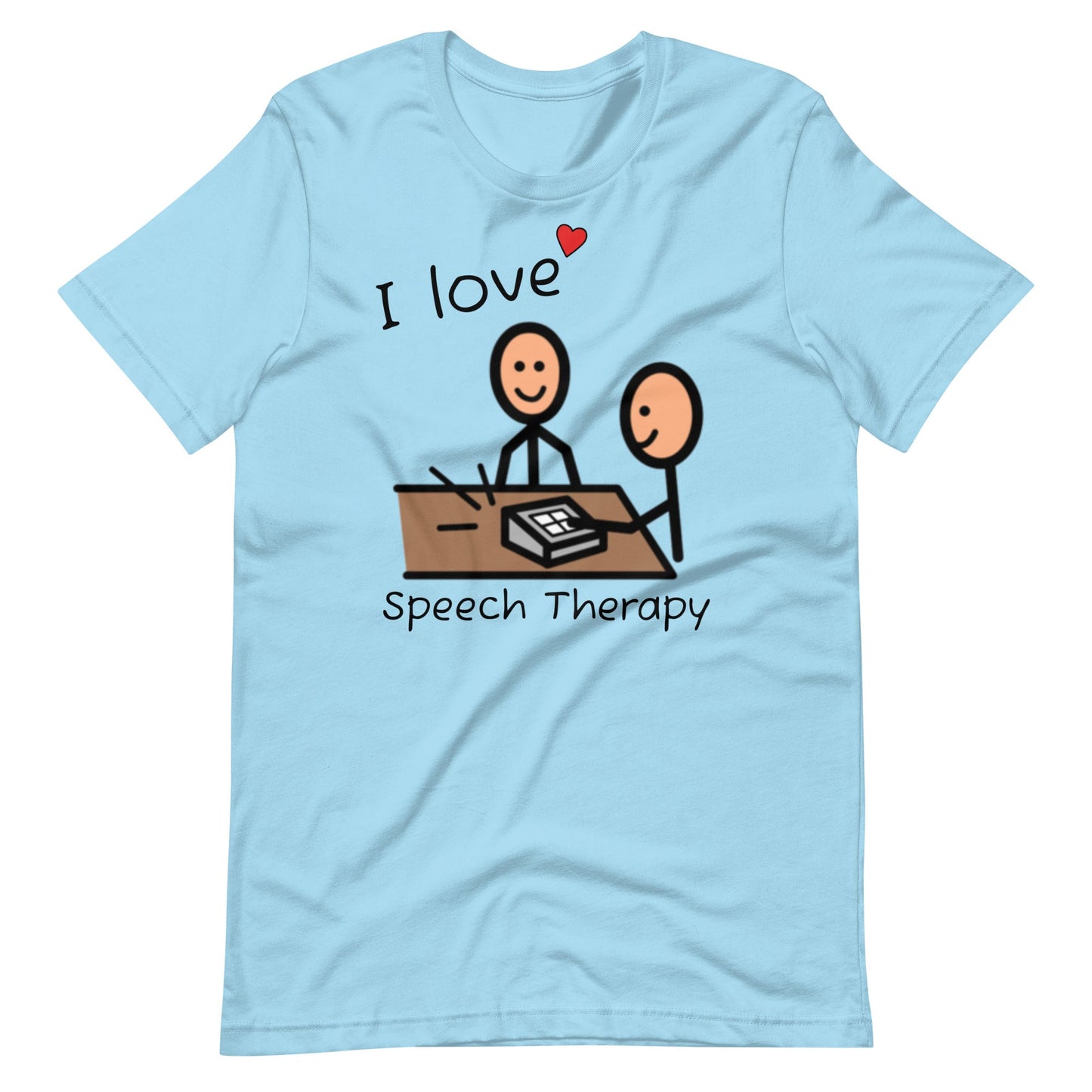 "I Love Speech Therapy" SLP T-Shirt with Boardmaker Picture Communication Symbols Unisex