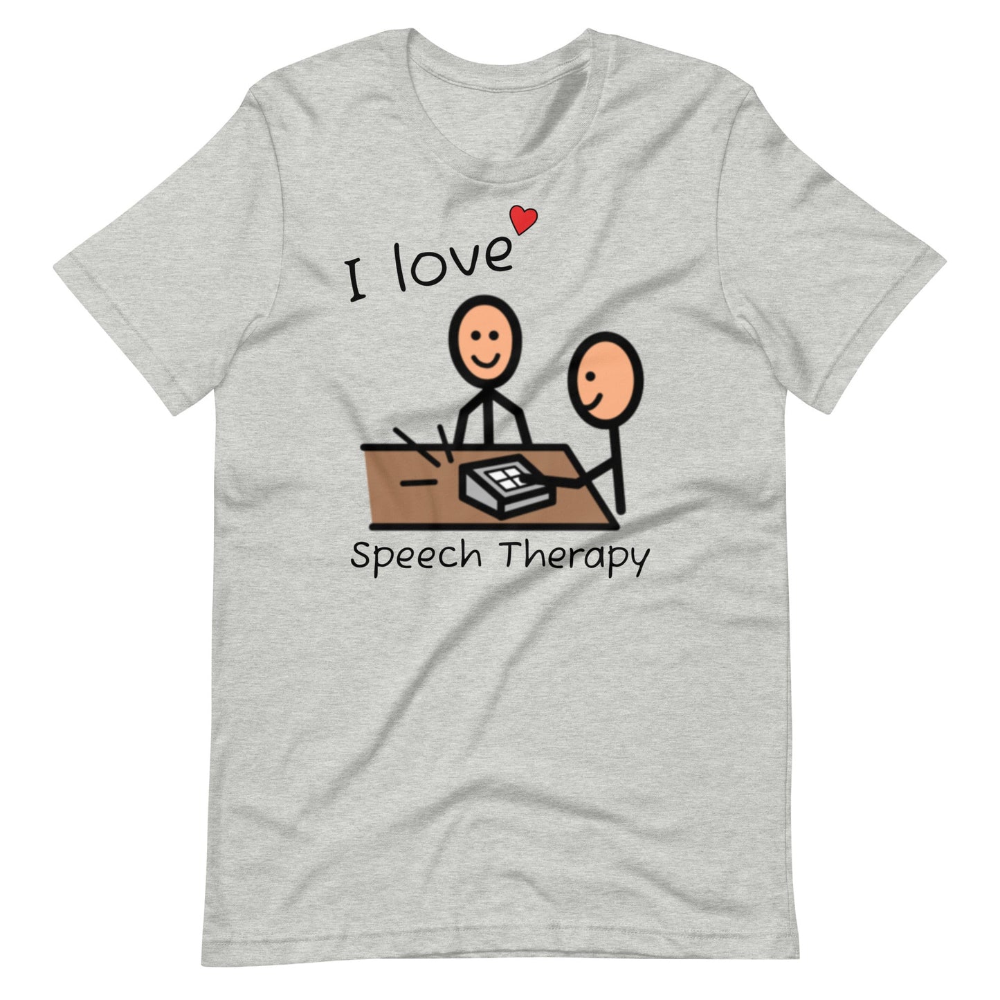 "I Love Speech Therapy" SLP T-Shirt with Boardmaker Picture Communication Symbols Unisex