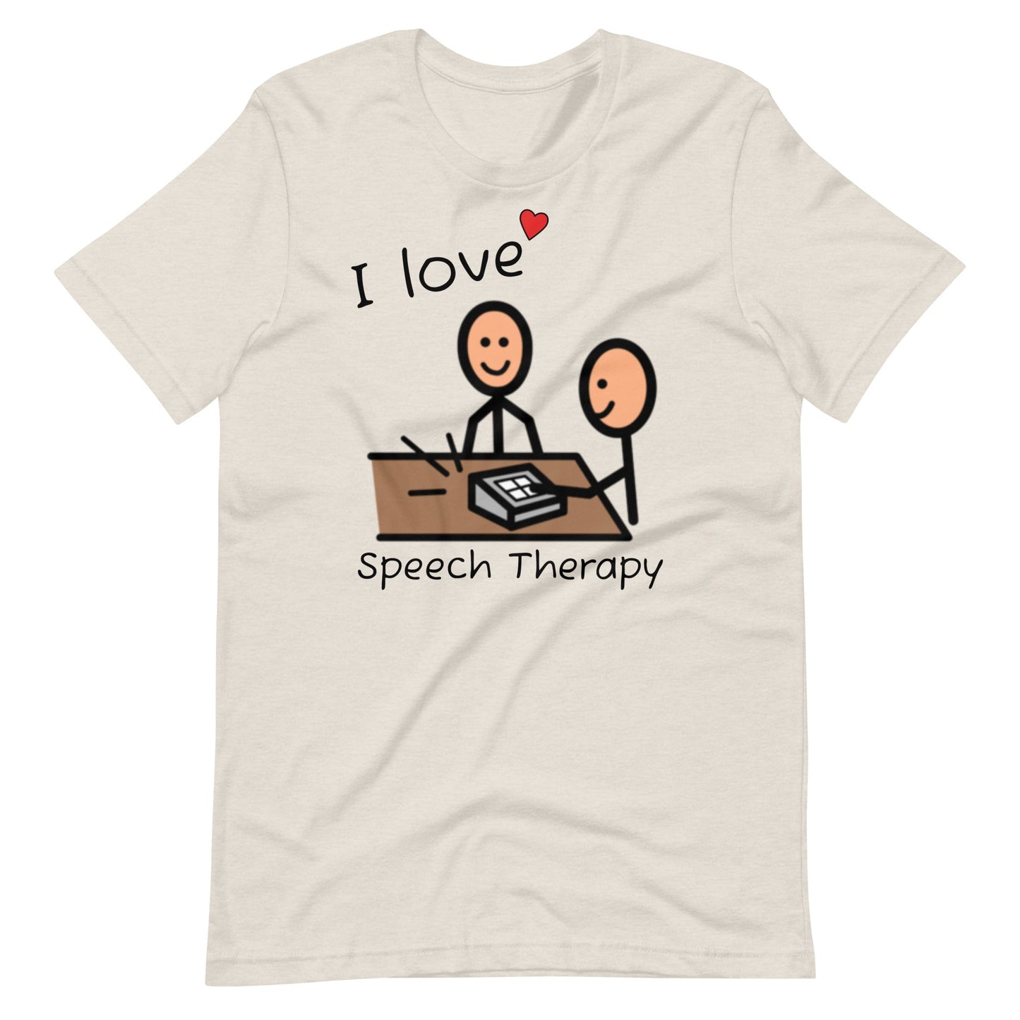 "I Love Speech Therapy" SLP T-Shirt with Boardmaker Picture Communication Symbols Unisex