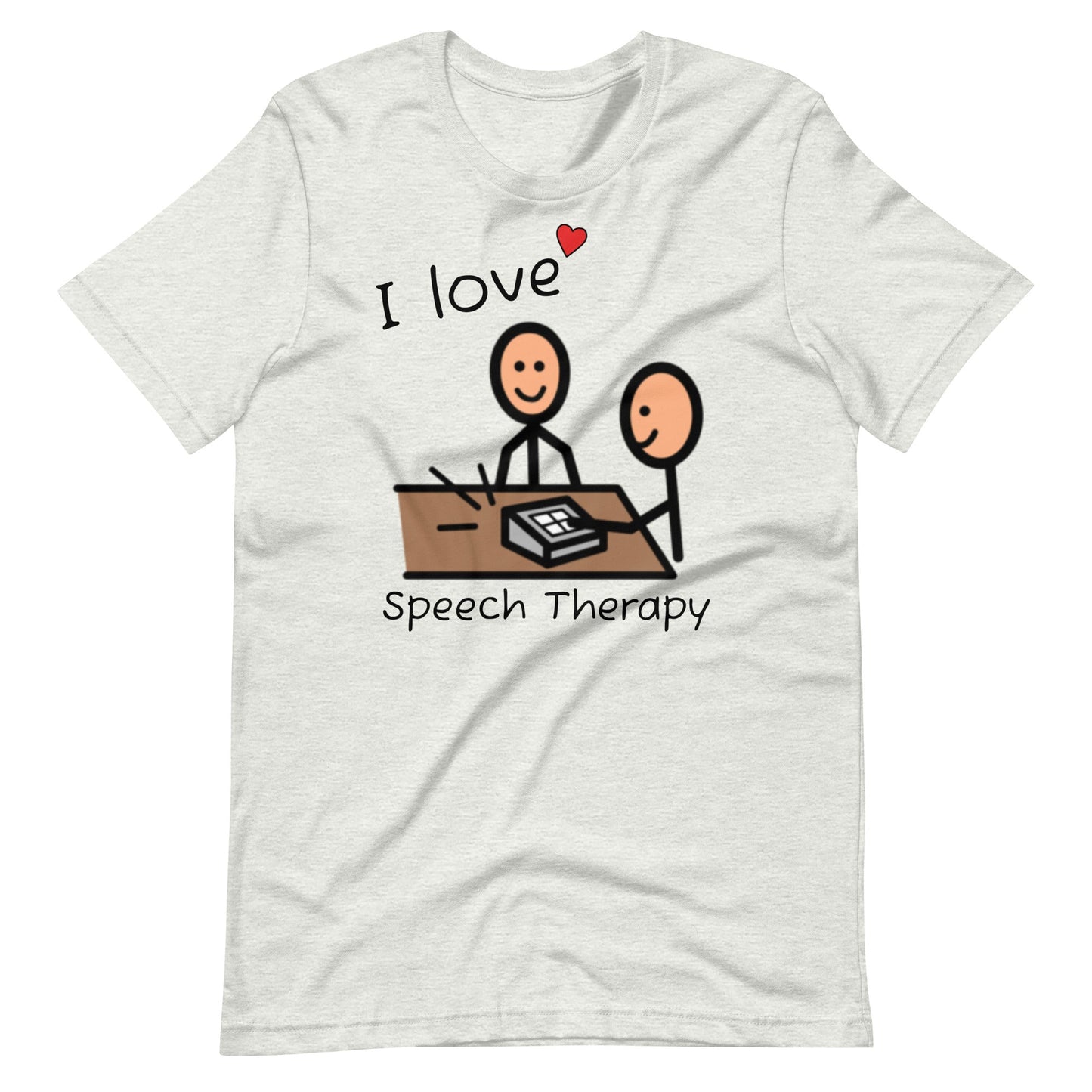 "I Love Speech Therapy" SLP T-Shirt with Boardmaker Picture Communication Symbols Unisex