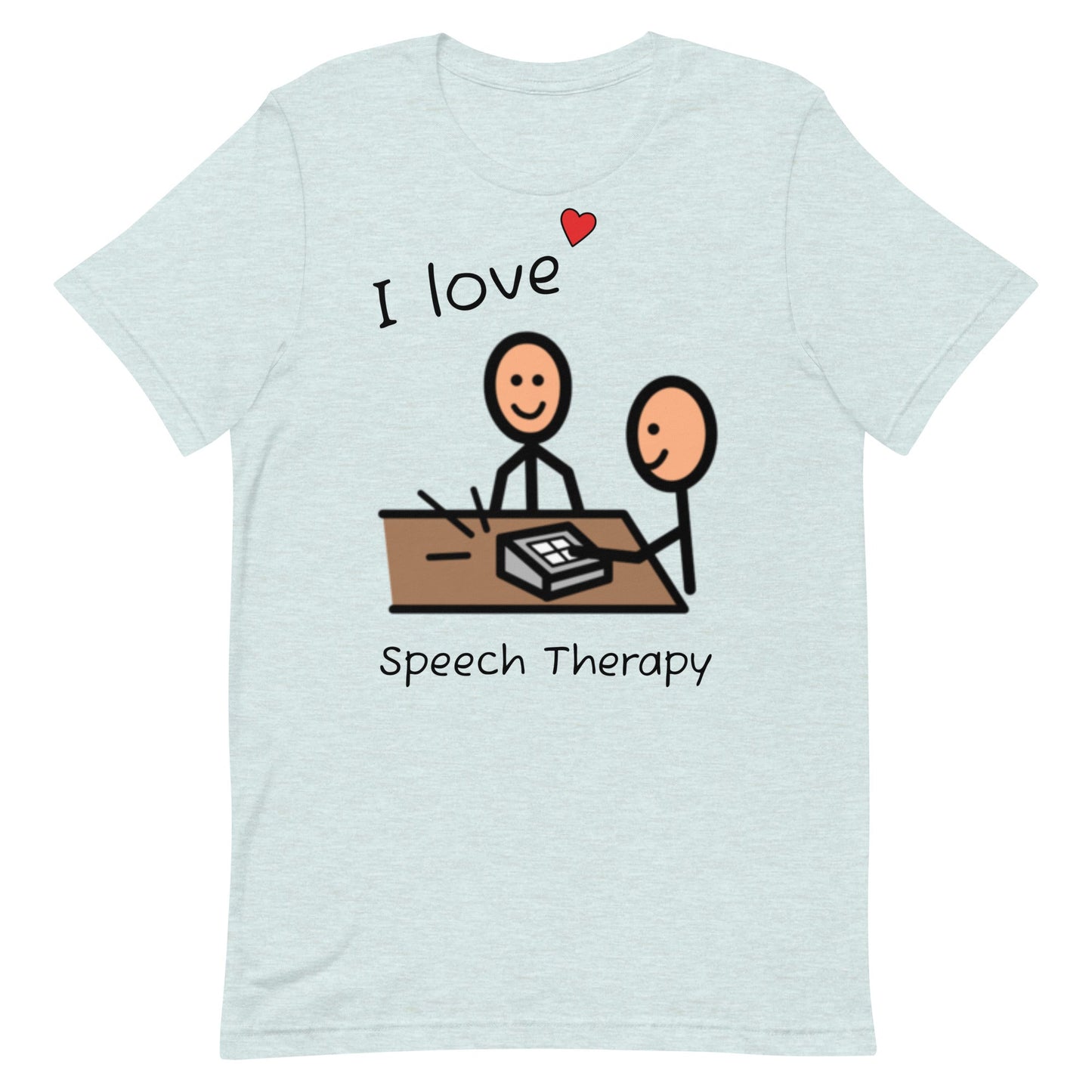 "I Love Speech Therapy" SLP T-Shirt with Boardmaker Picture Communication Symbols Unisex