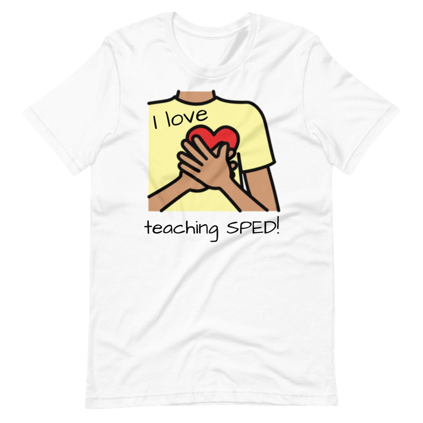 "I Love Teaching SPED" Special Education Teacher T-shirt (large image) with Boardmaker PCS Unisex