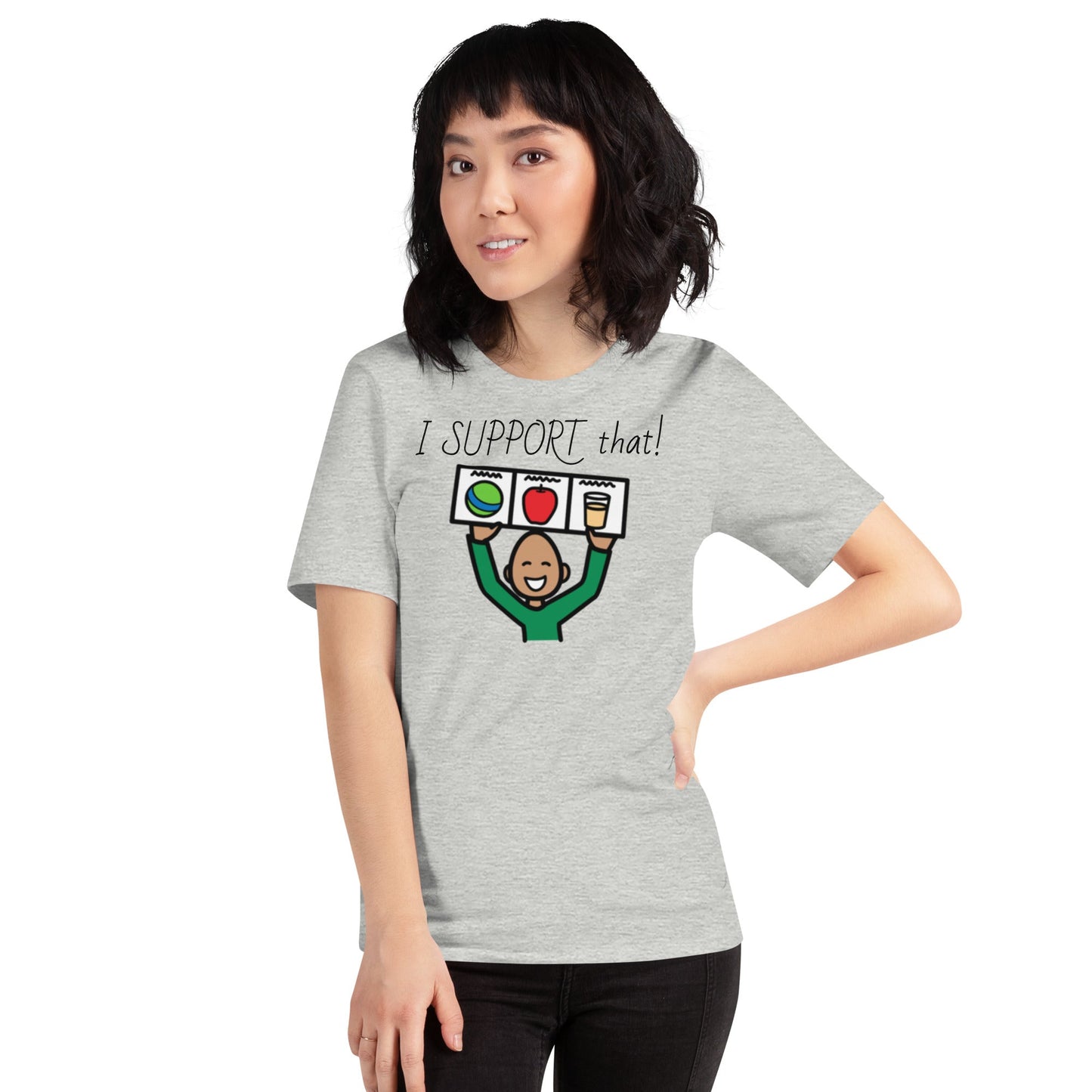 "I Support That" Visual Supports Special Education Teacher t-shirt with Boardmaker PCS Unisex