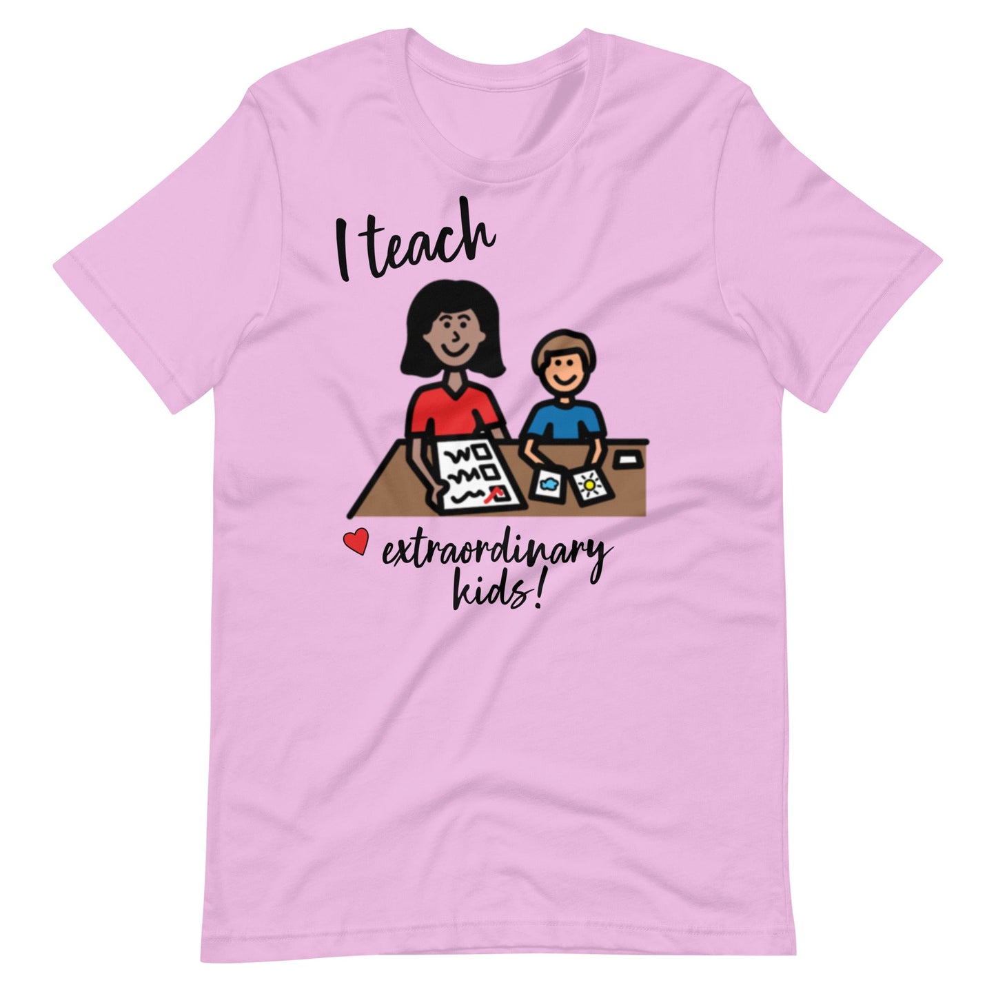 "I Teach Extraordinary Kids" Special Education Autism Teacher T-shirt with Boardmaker PCS Unisex