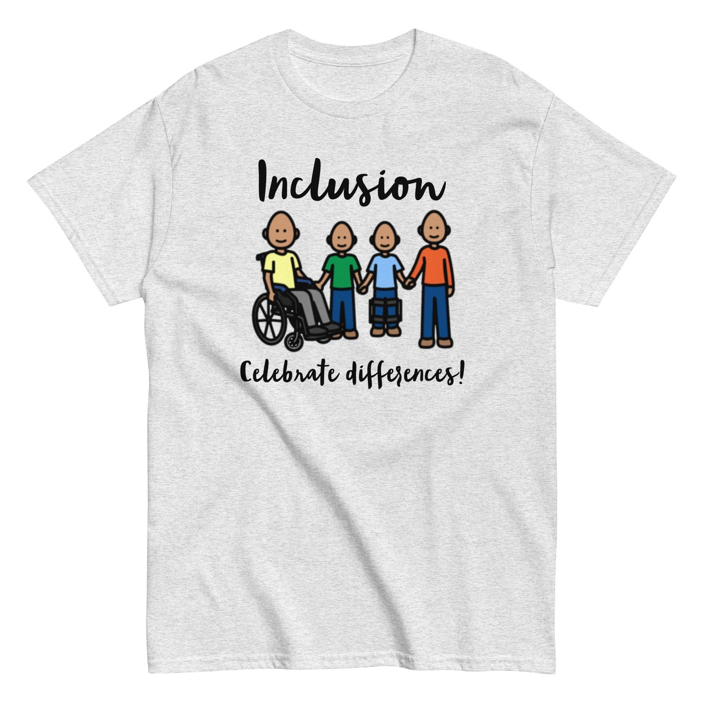 Inclusion Celebrate Difference Special Education Teacher t-shirt autism awareness t-shirt unisex ash