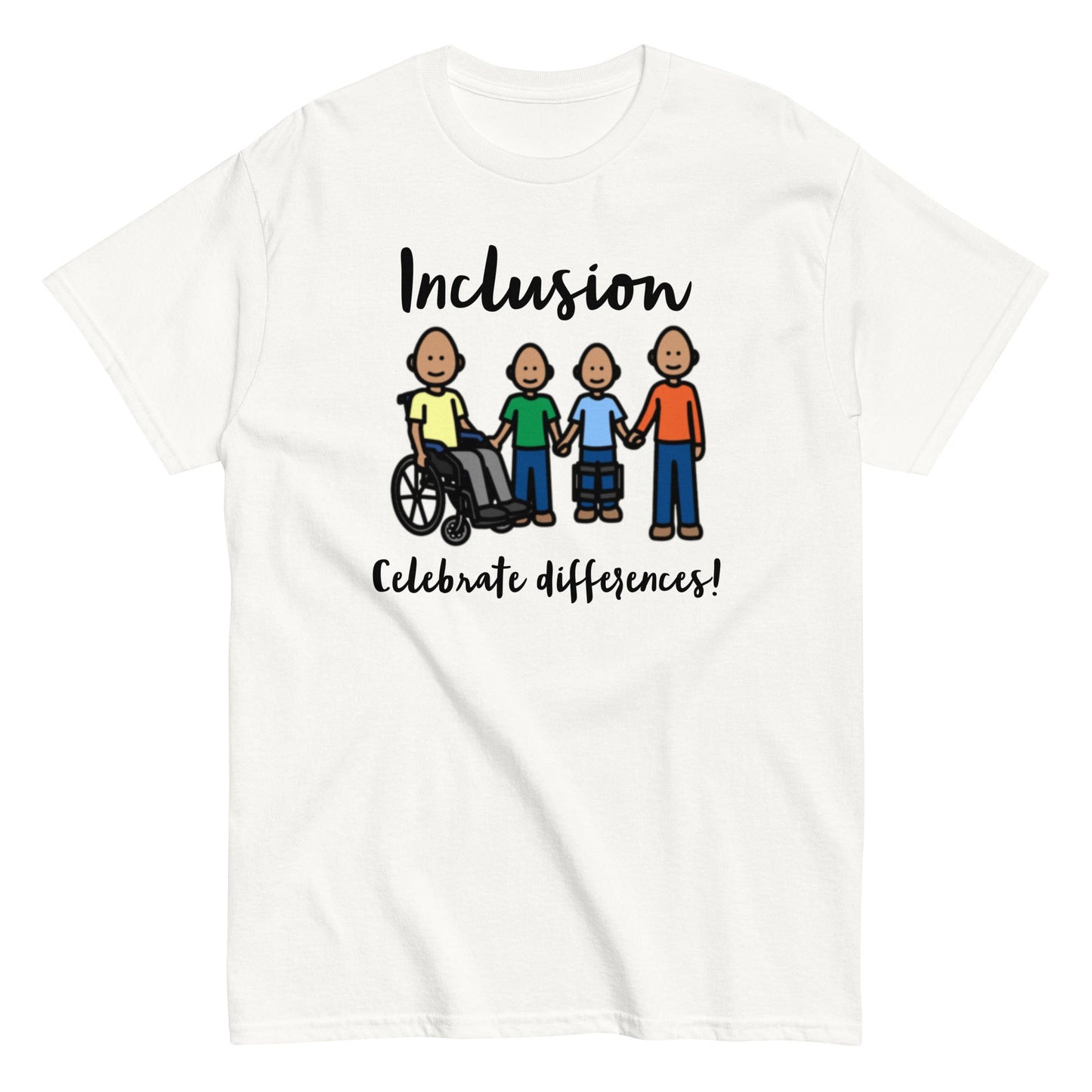 Inclusion Celebrate Difference Special Education Teacher t-shirt autism awareness t-shirt unisex white