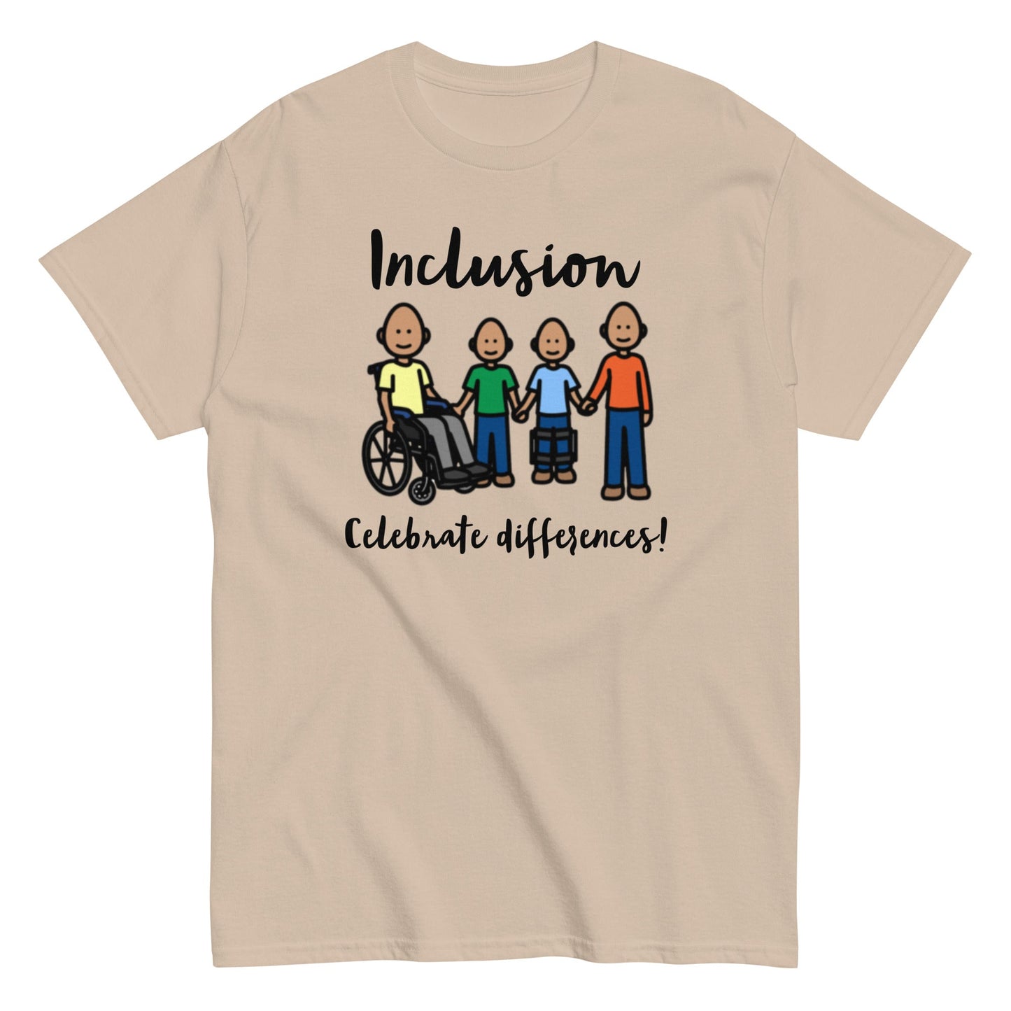 Inclusion Celebrate Difference Special Education Teacher t-shirt autism awareness t-shirt unisex cream