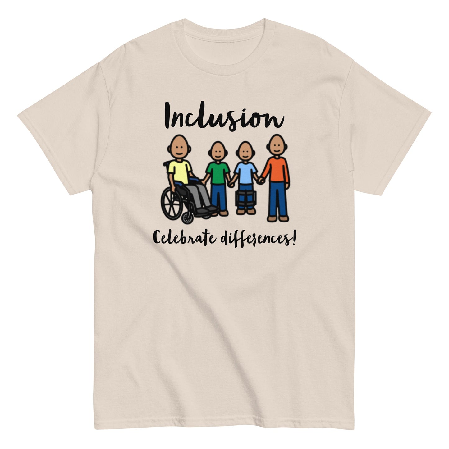 Inclusion Celebrate Difference Special Education Teacher t-shirt autism awareness t-shirt unisex cream