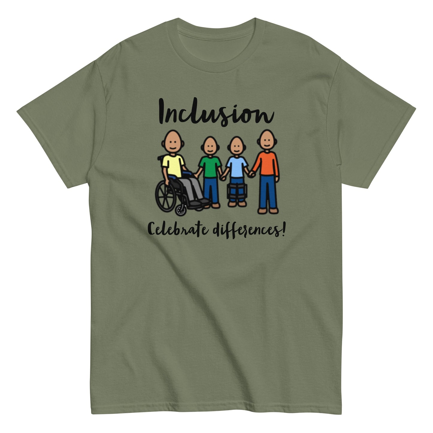 Inclusion Celebrate Difference Special Education Teacher t-shirt autism awareness t-shirt unisex hunter green