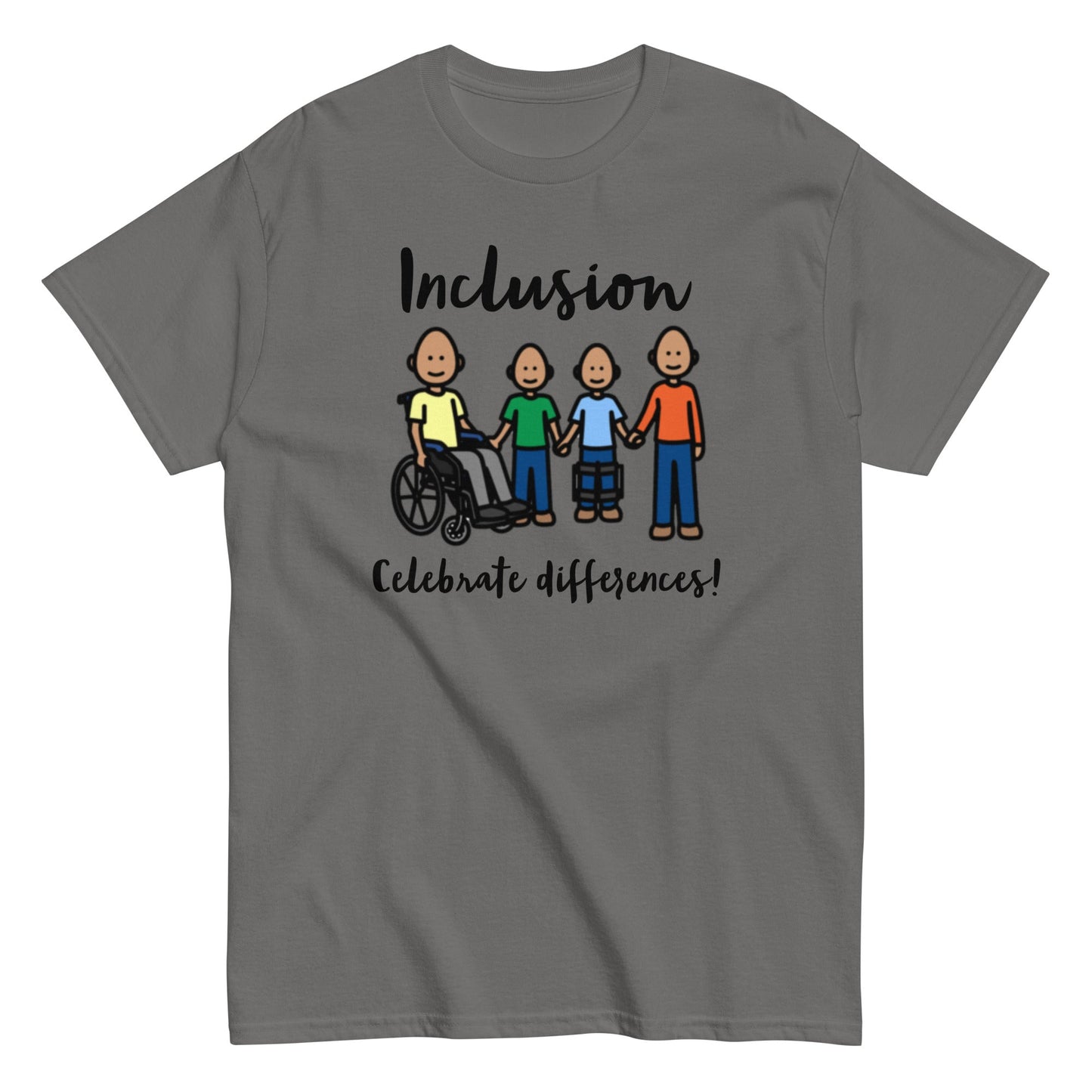 Inclusion Celebrate Difference Special Education Teacher t-shirt autism awareness t-shirt unisex cement gray