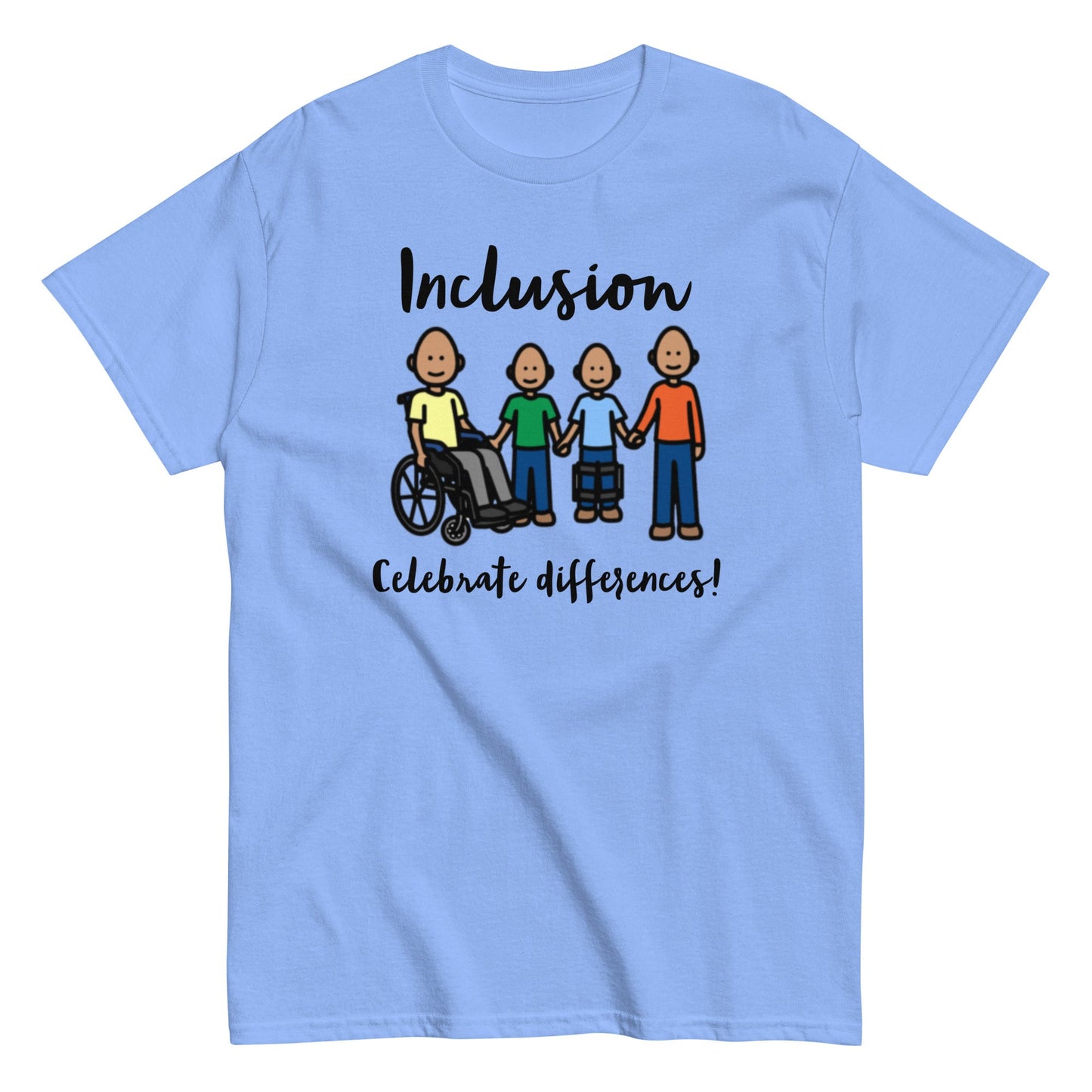 Inclusion Celebrate Difference Special Education Teacher t-shirt autism awareness t-shirt unisex bright blue