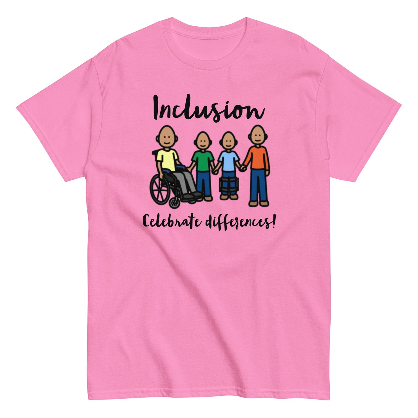 Inclusion Celebrate Difference Special Education Teacher t-shirt autism awareness t-shirt unisex pink