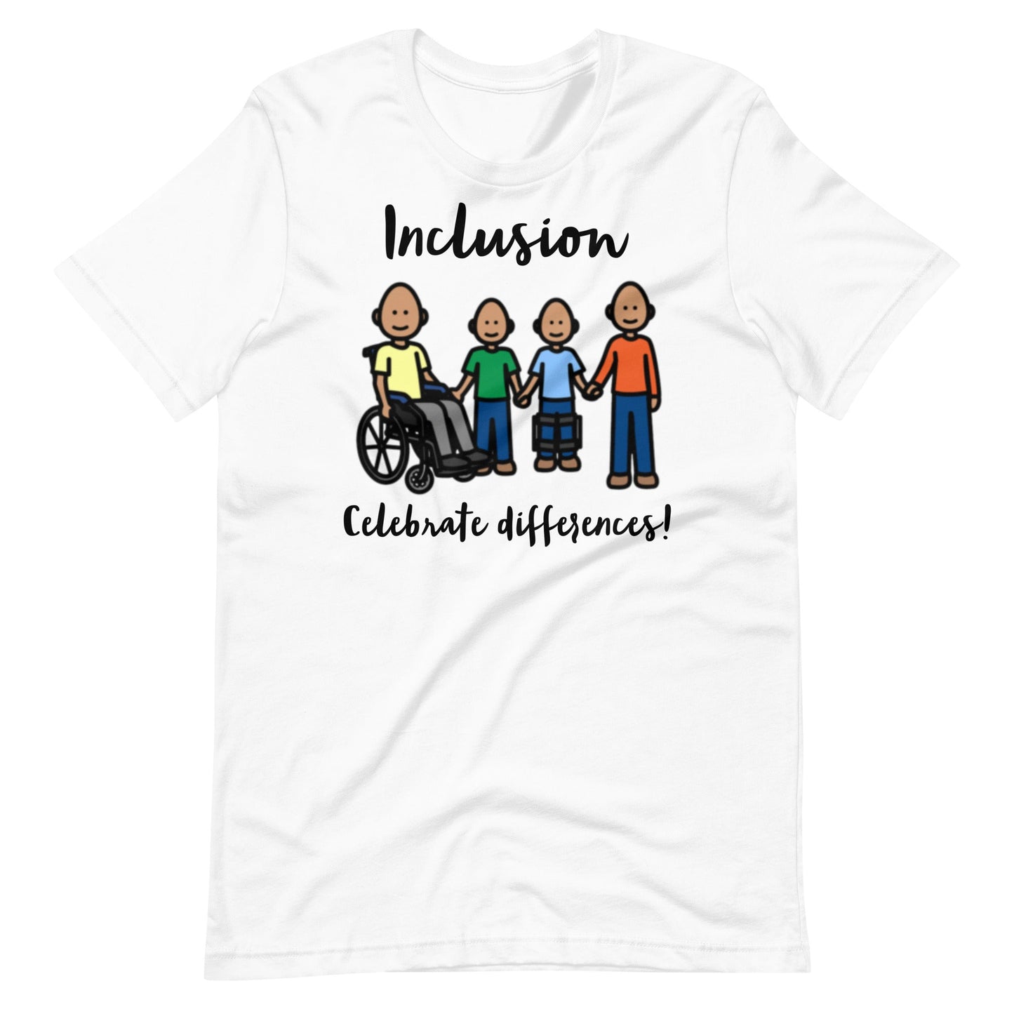 "Inclusion Celebrate Differences!"  Special Education Teacher T-shirt with Boardmaker PCS